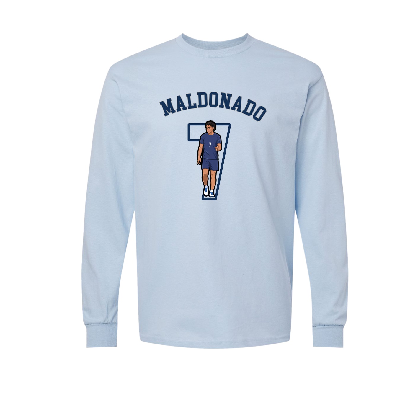 Long Sleeve Tee — Shirsey Arch in Light Blue