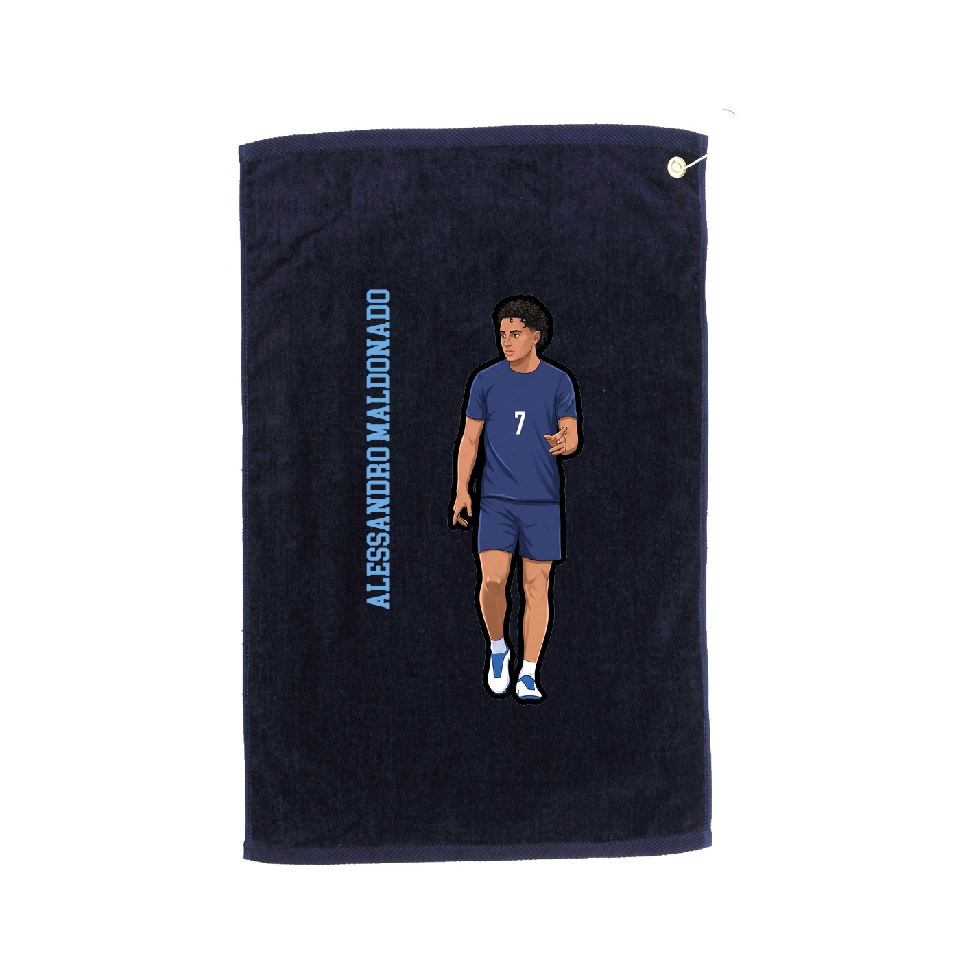Golf Towel — Name Vertical in Navy