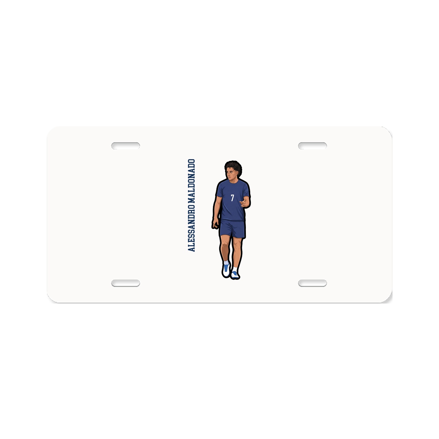 License Plate — Name Vertical in Classic