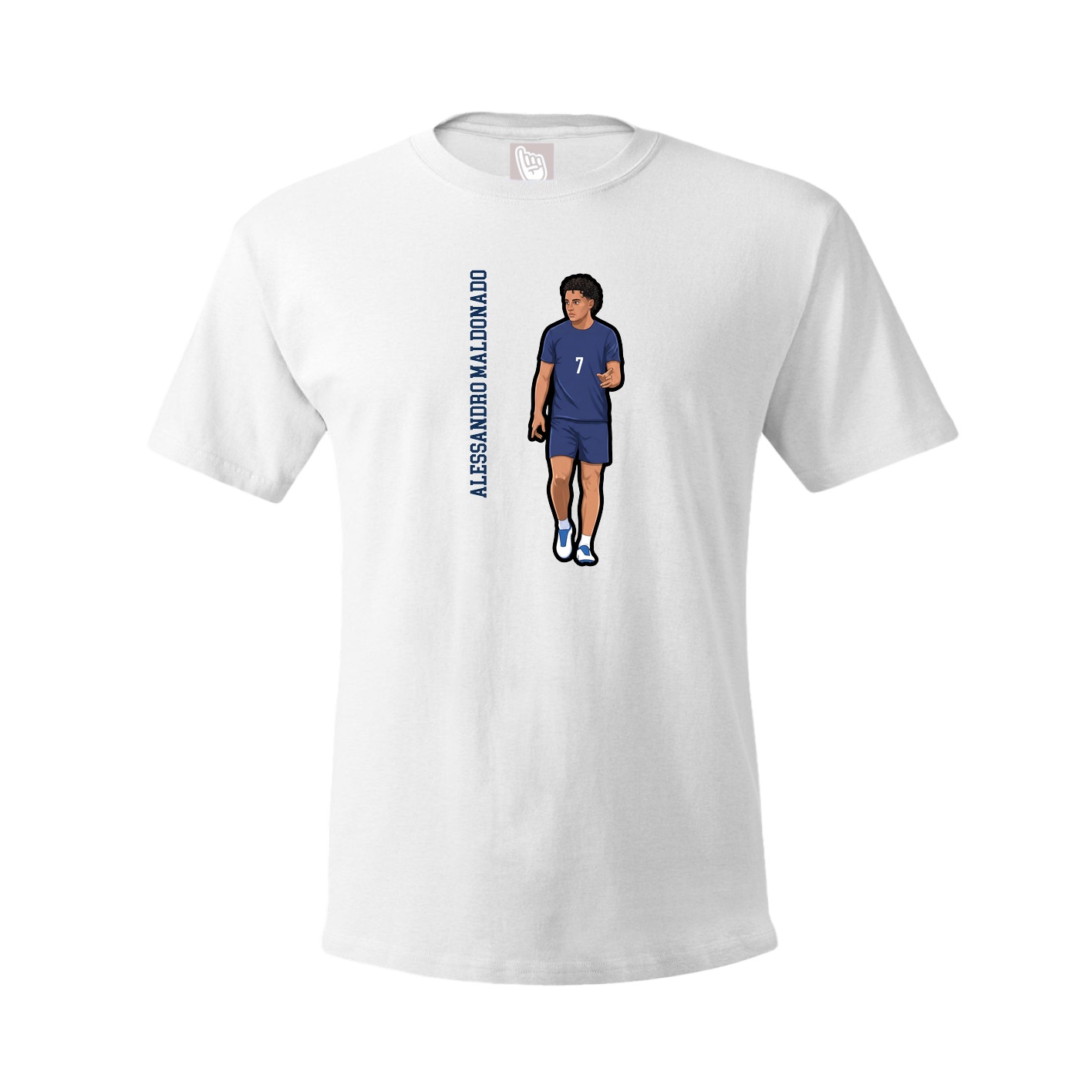 Tee — Name Vertical in White