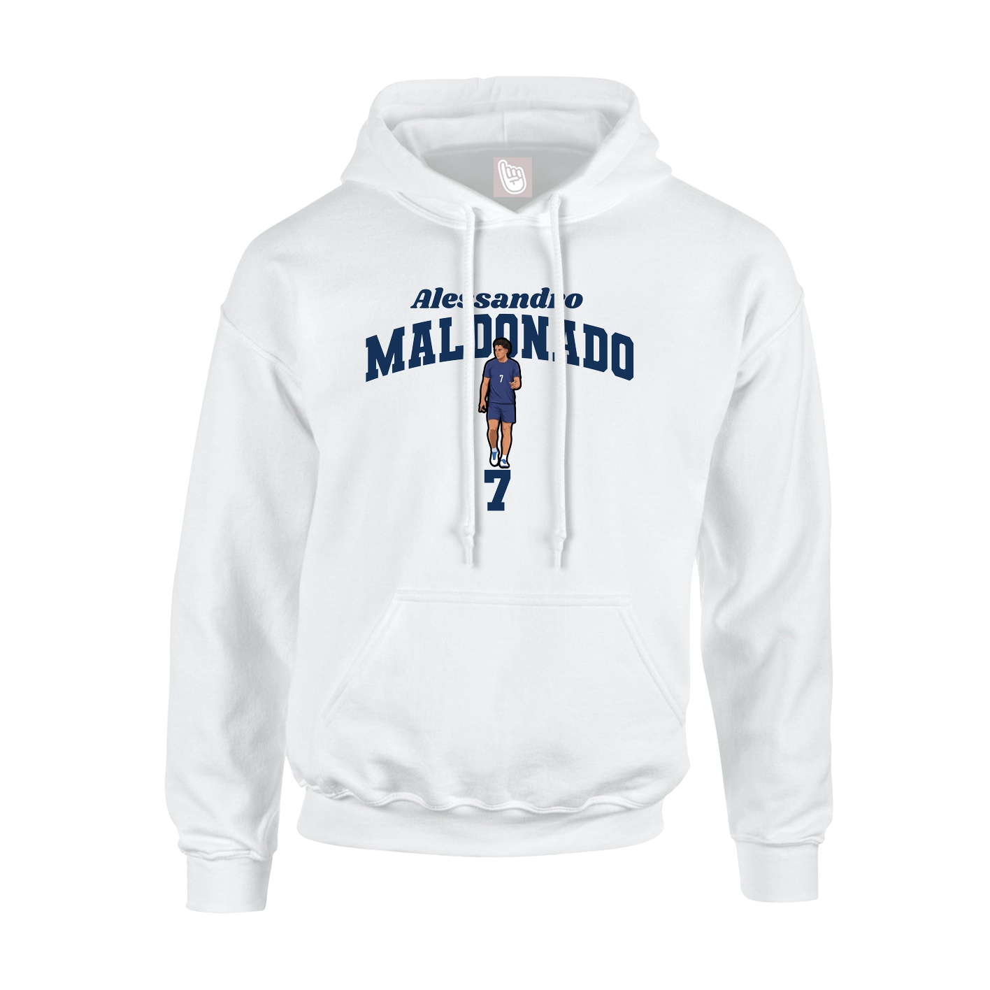 Hoodie — Signature Arch in White
