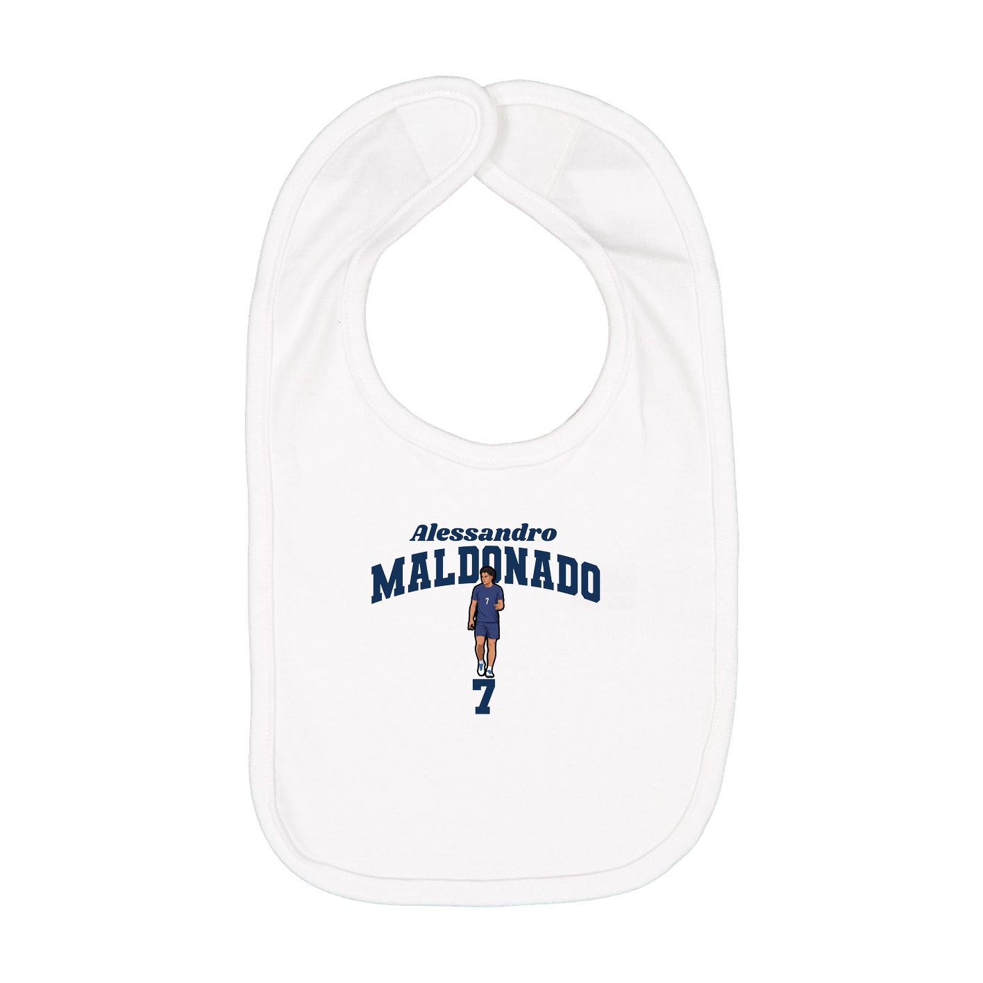 Infant Bib — Signature Arch in White