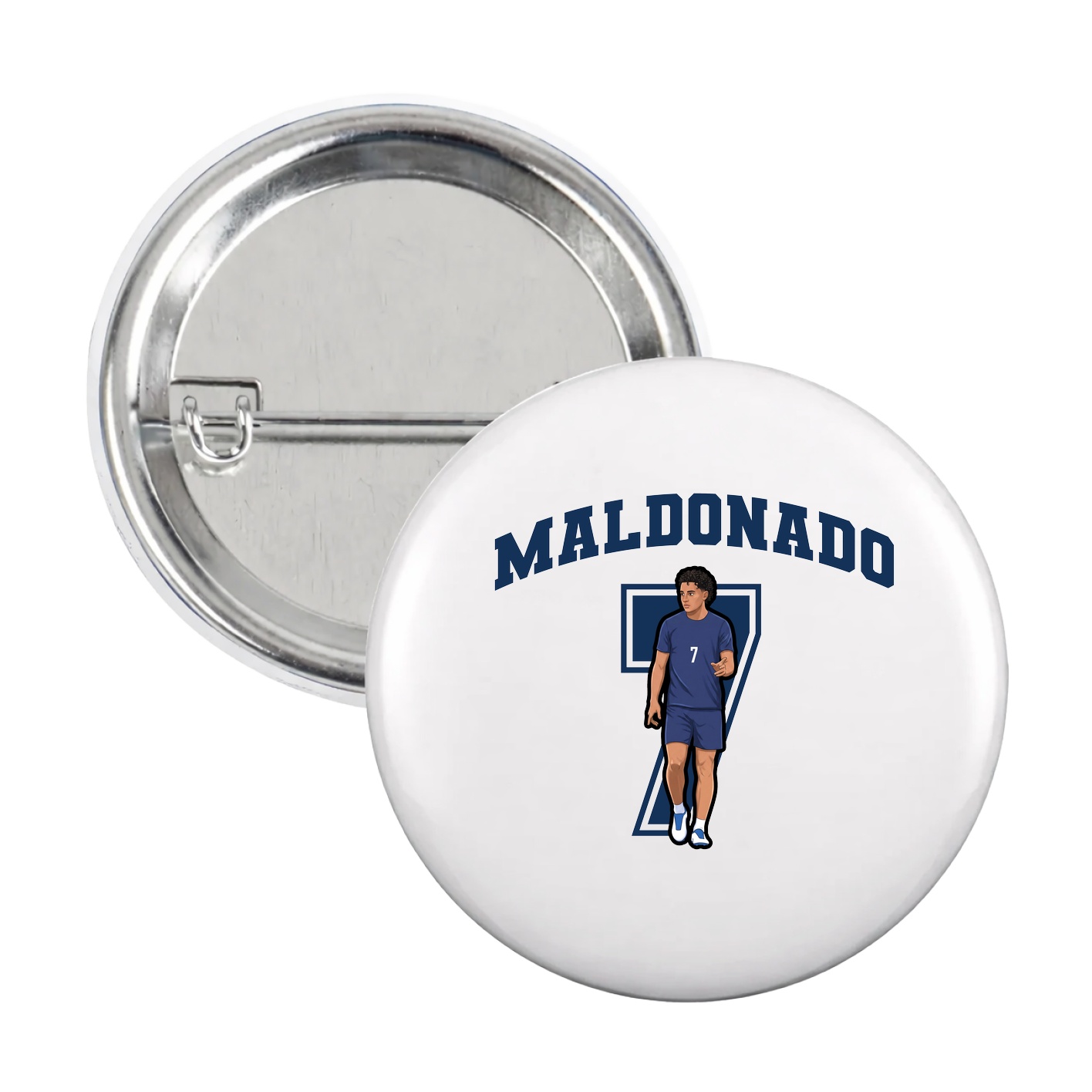 Game Day Button — Number in White