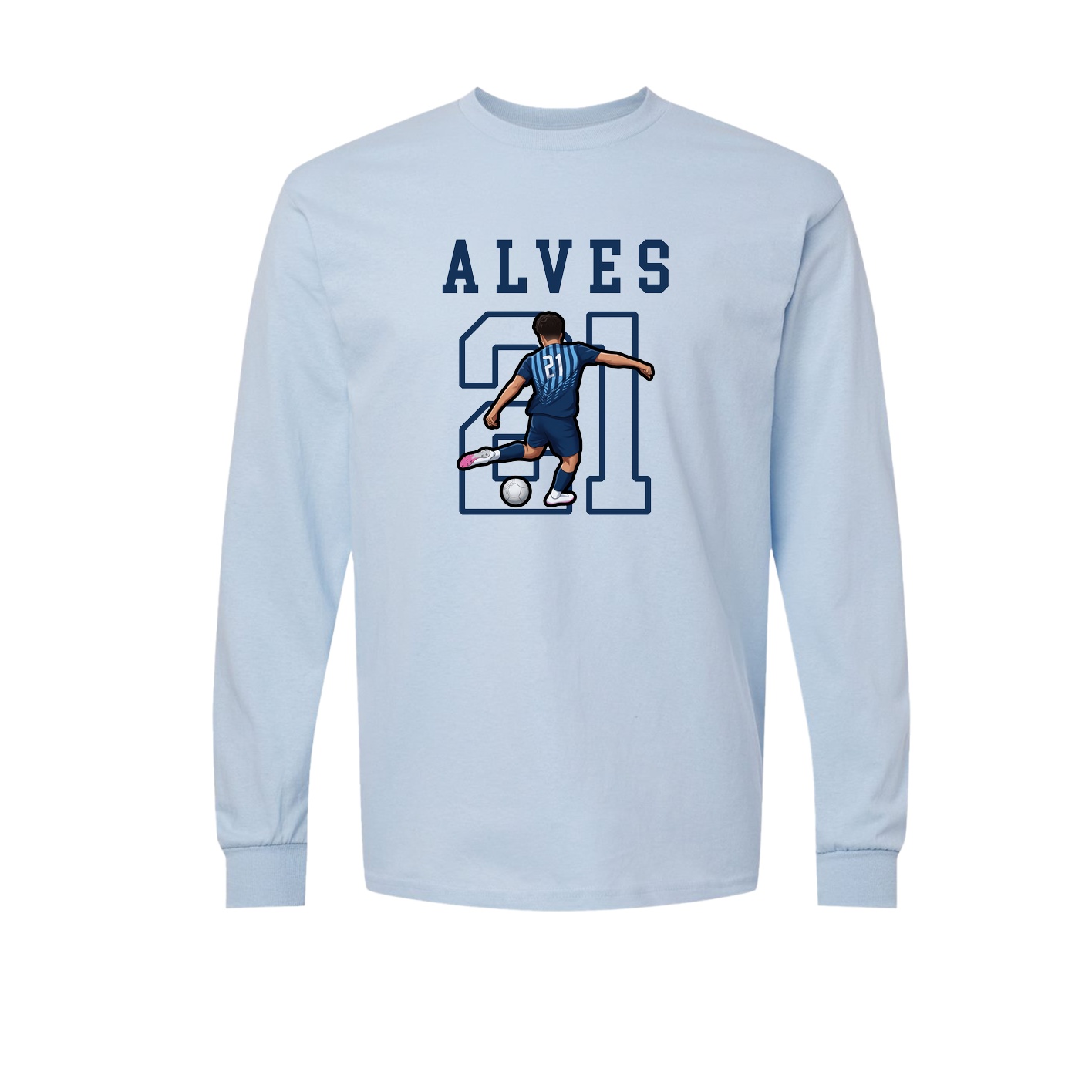 Long Sleeve Tee — Shirsey in Light Blue