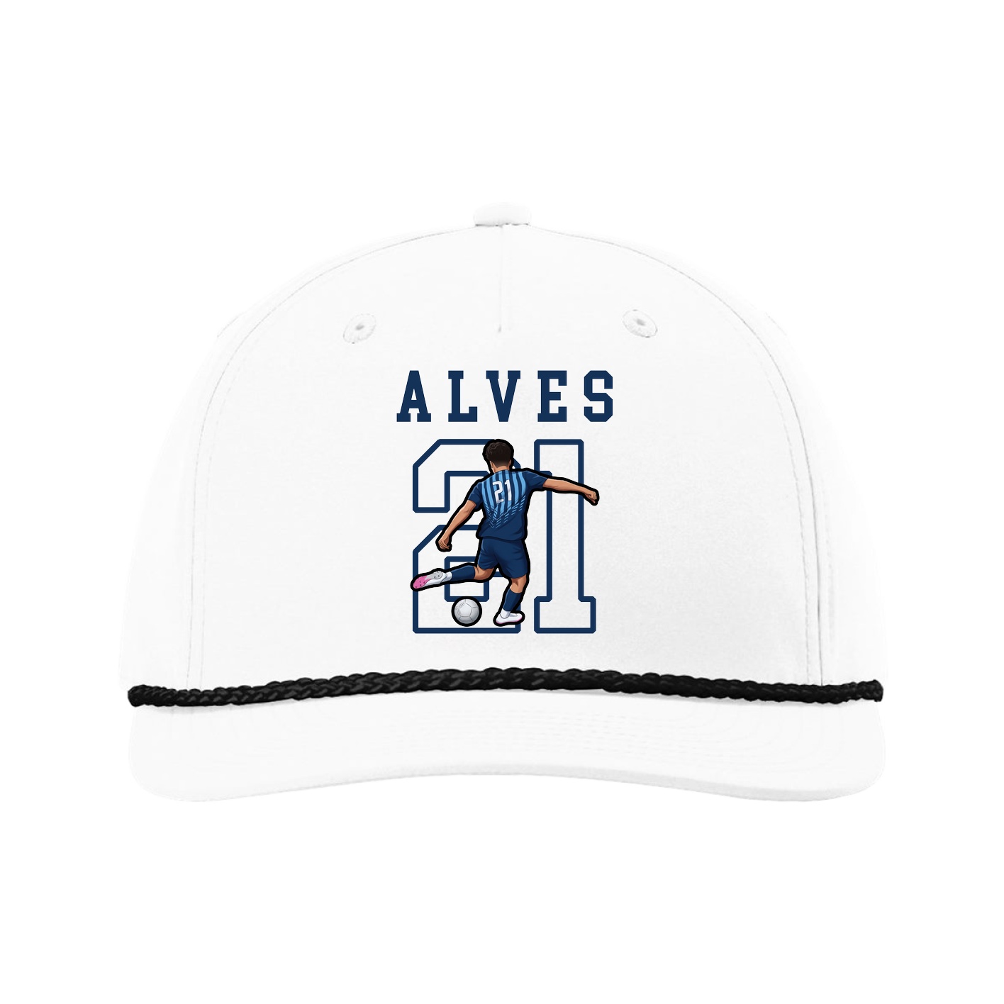 Five-Panel Classic Rope Cap — Shirsey in White