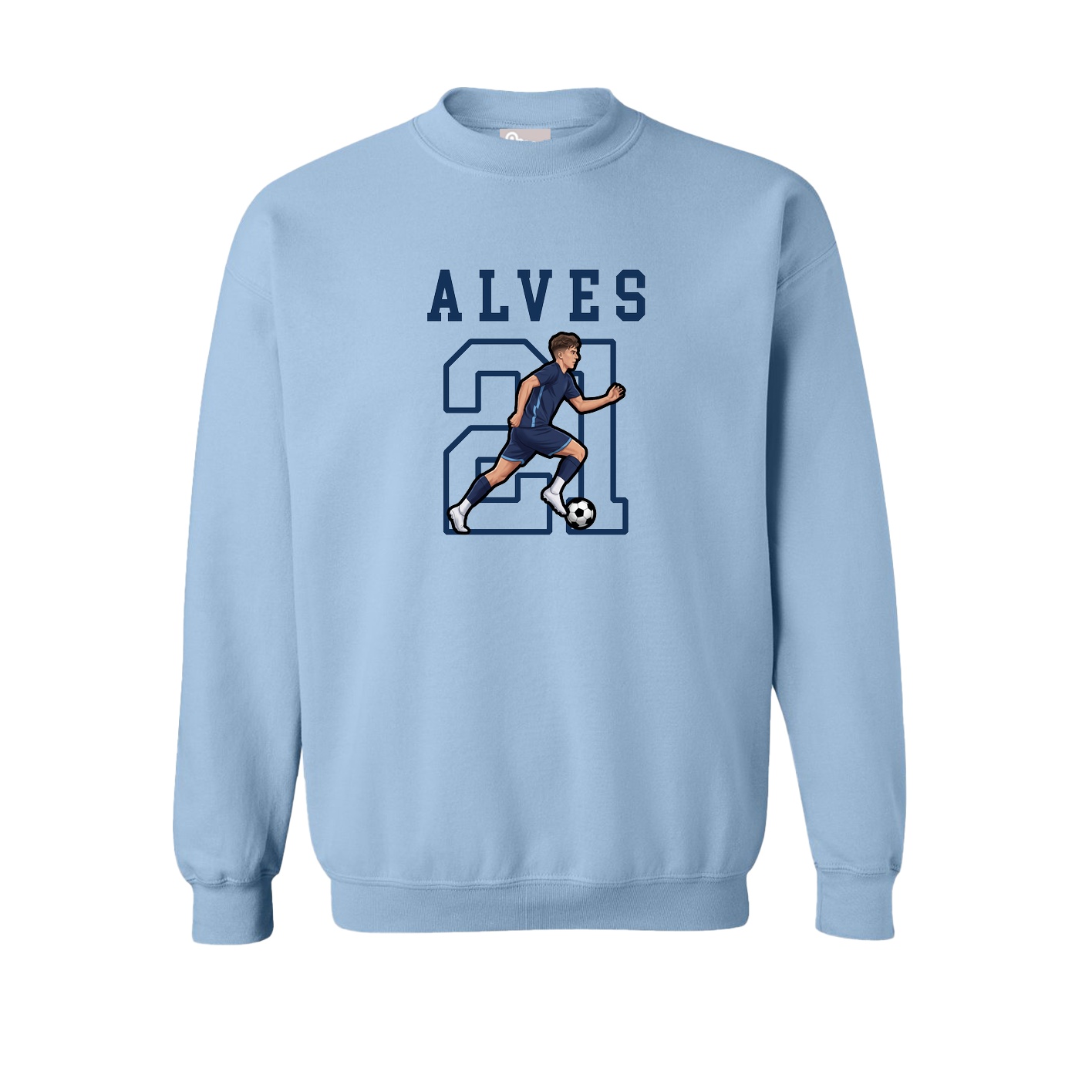 Fleece Crew — Shirsey in Light Blue