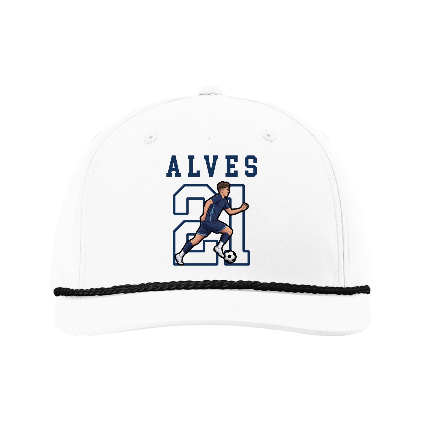 Five-Panel Classic Rope Cap — Shirsey in White