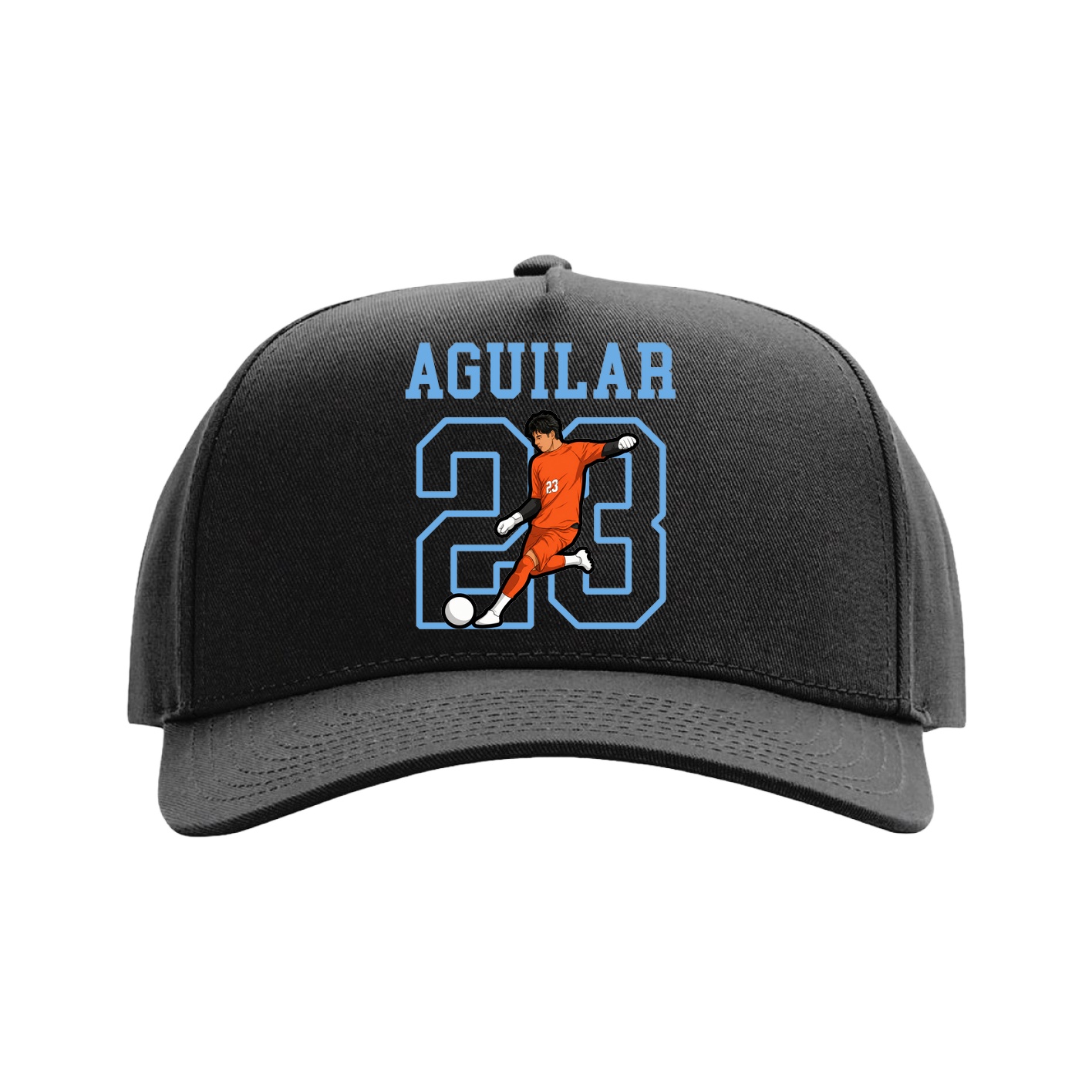 Full Fabric Five-Panel Champ Cap — Shirsey in Black