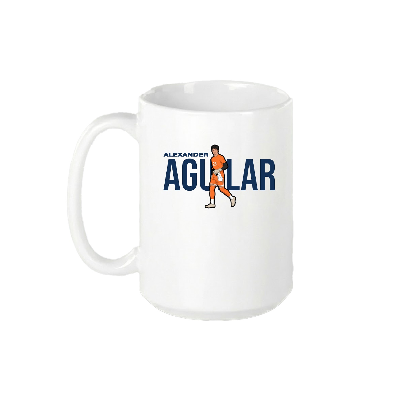 15oz Coffee Mug — Player Name in White