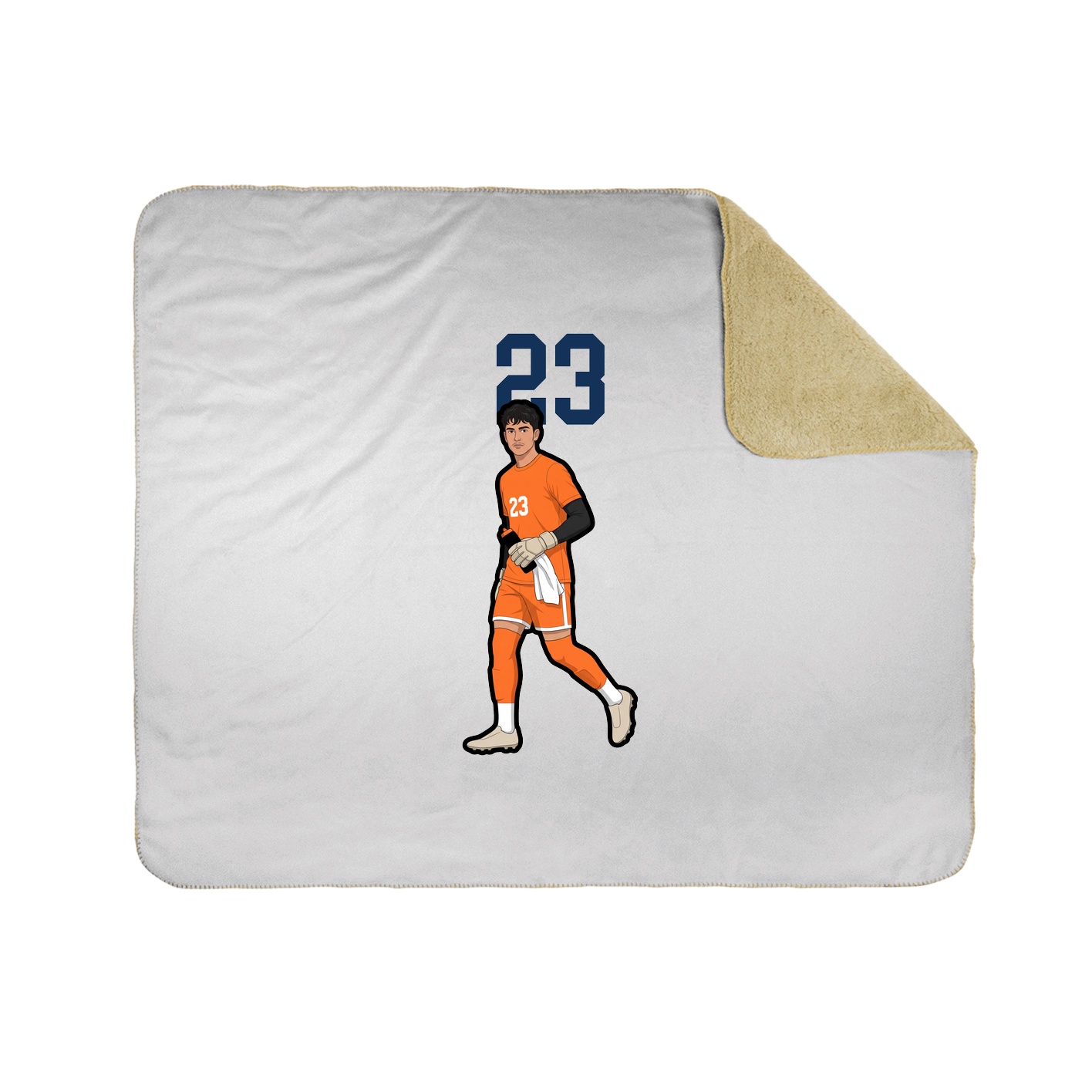Throw Blanket — Number Top in White