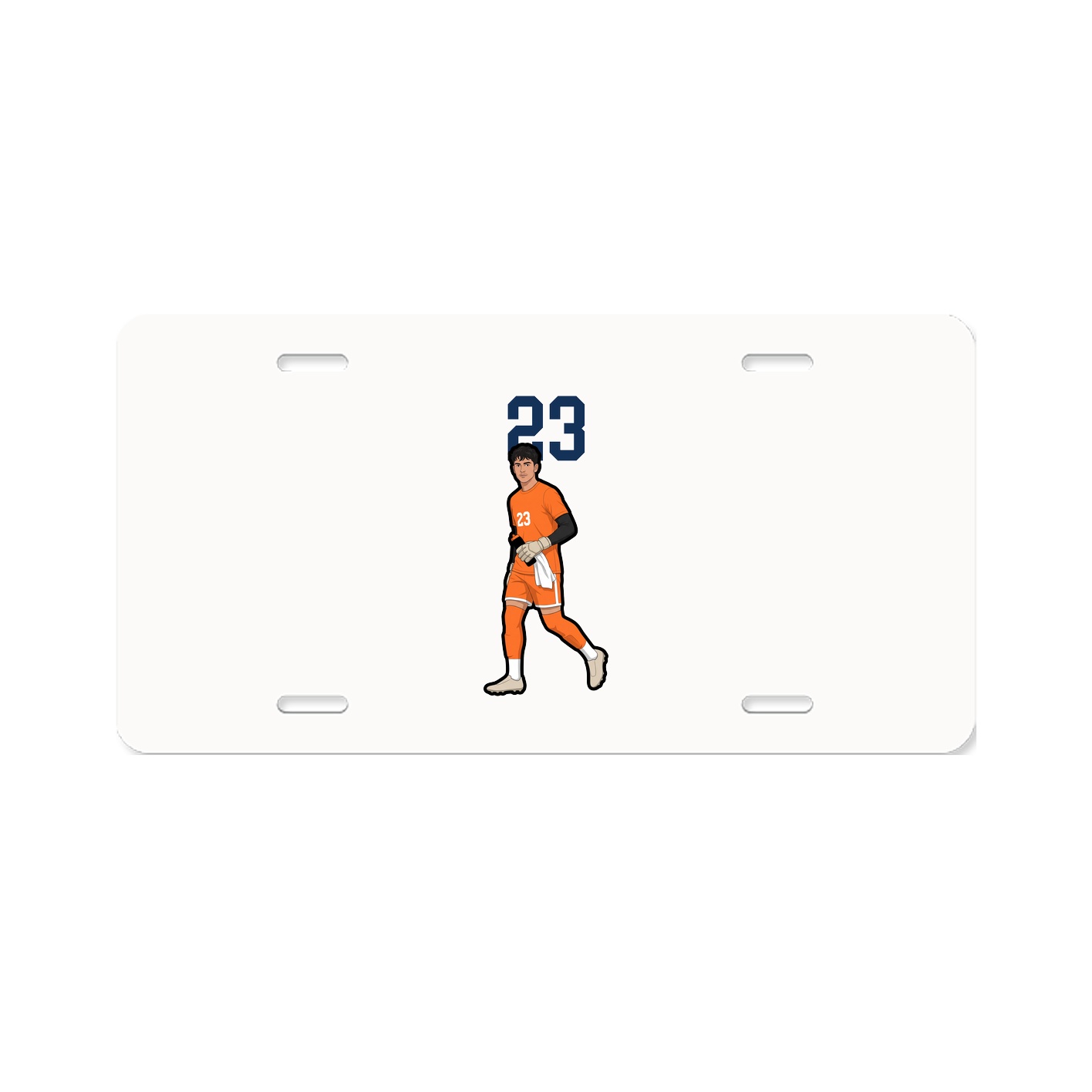 License Plate — Number Top in Classic