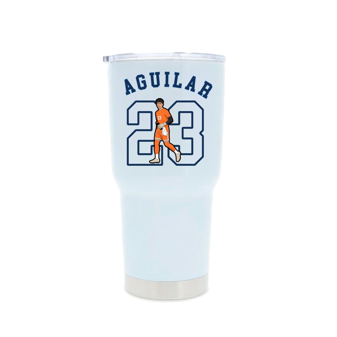 30oz Stainless Steel Tumbler — Shirsey Arch in White