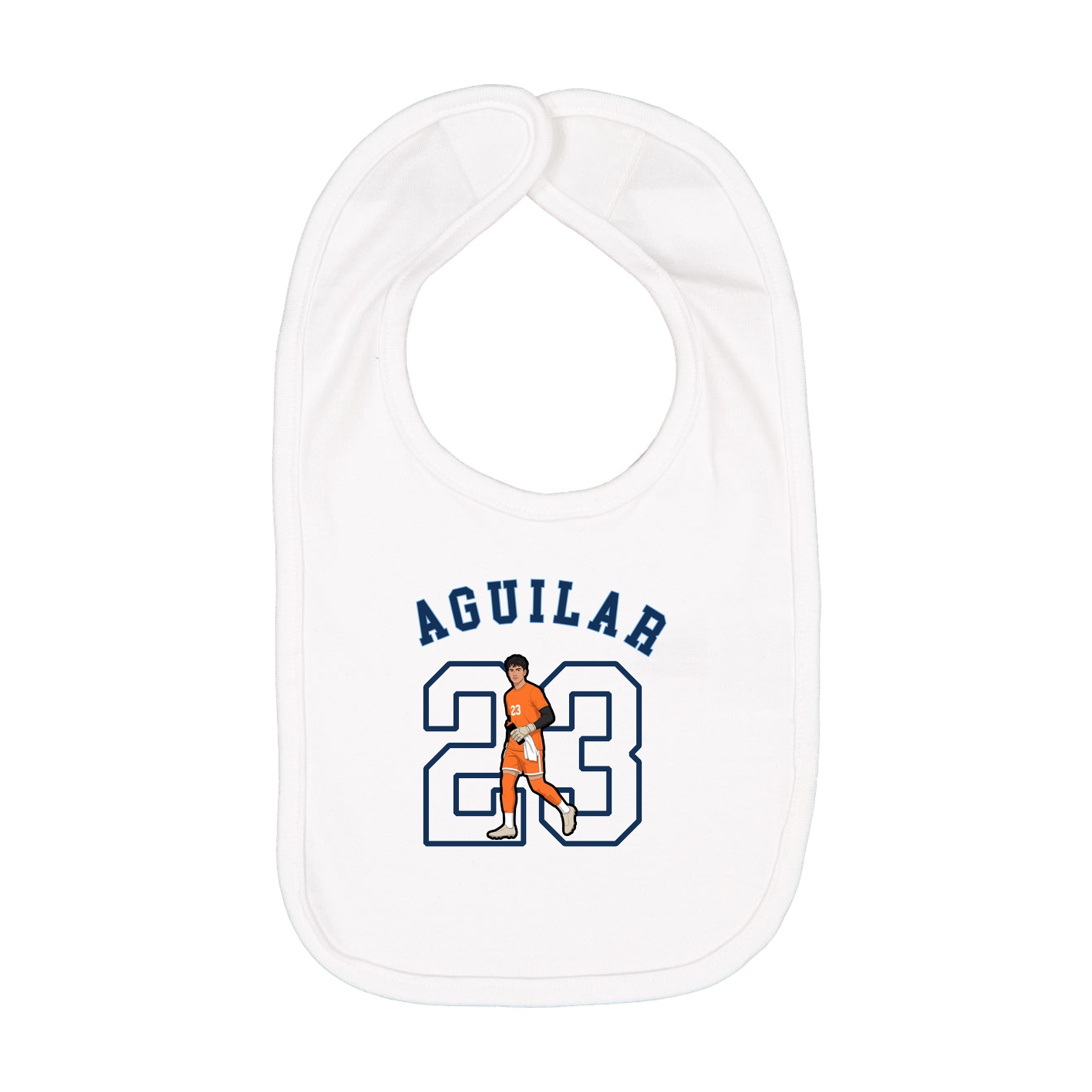Infant Bib — Shirsey Arch in White