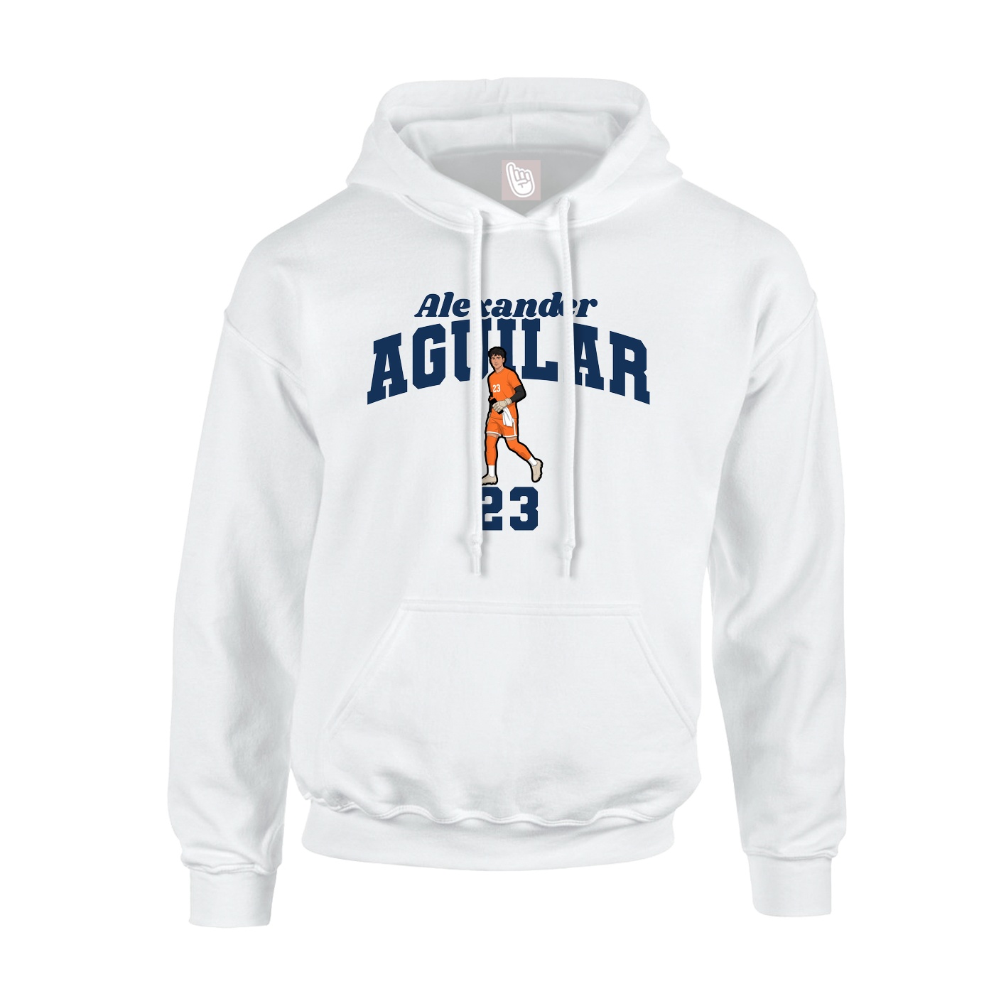 Hoodie — Signature Arch in White