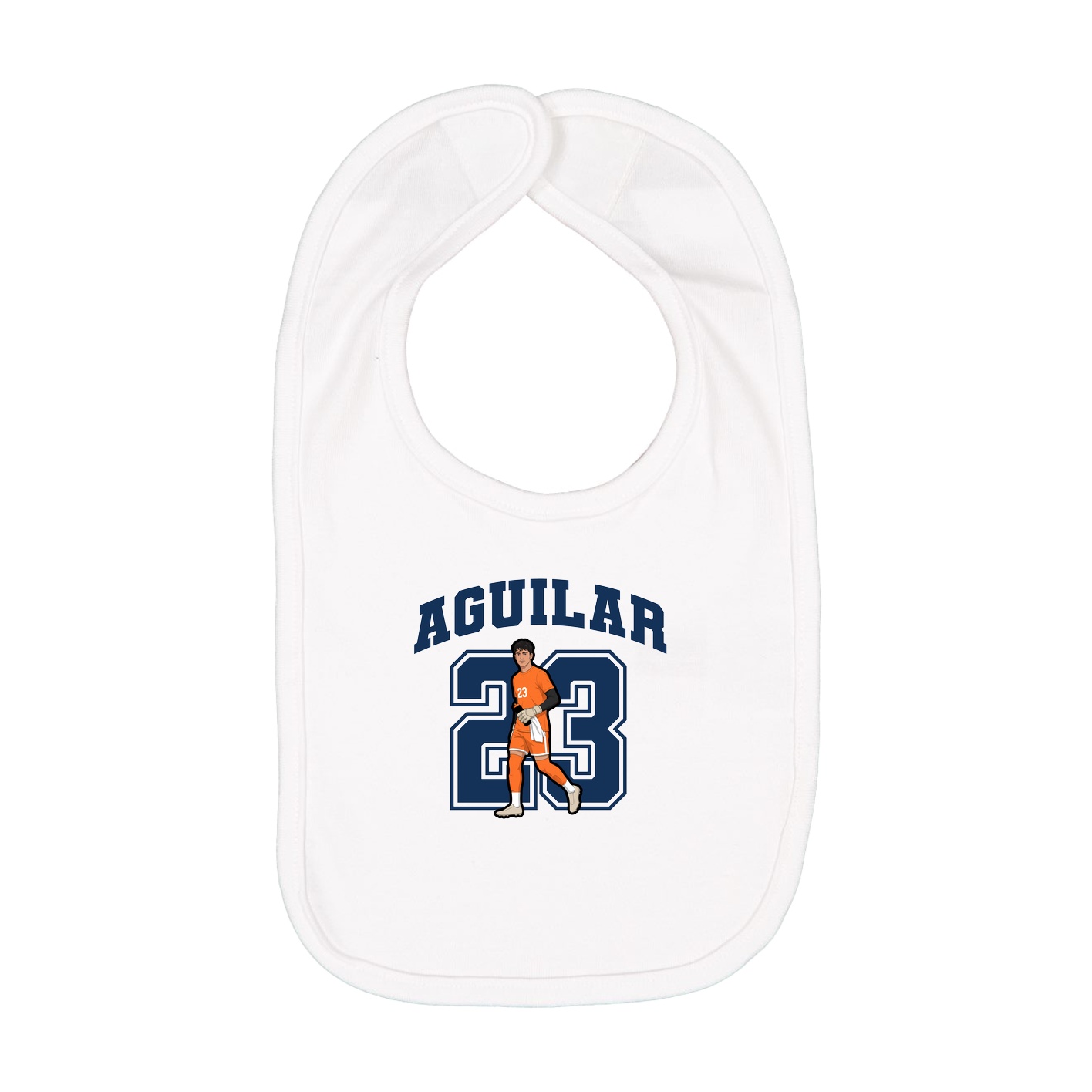 Infant Bib — Number in White