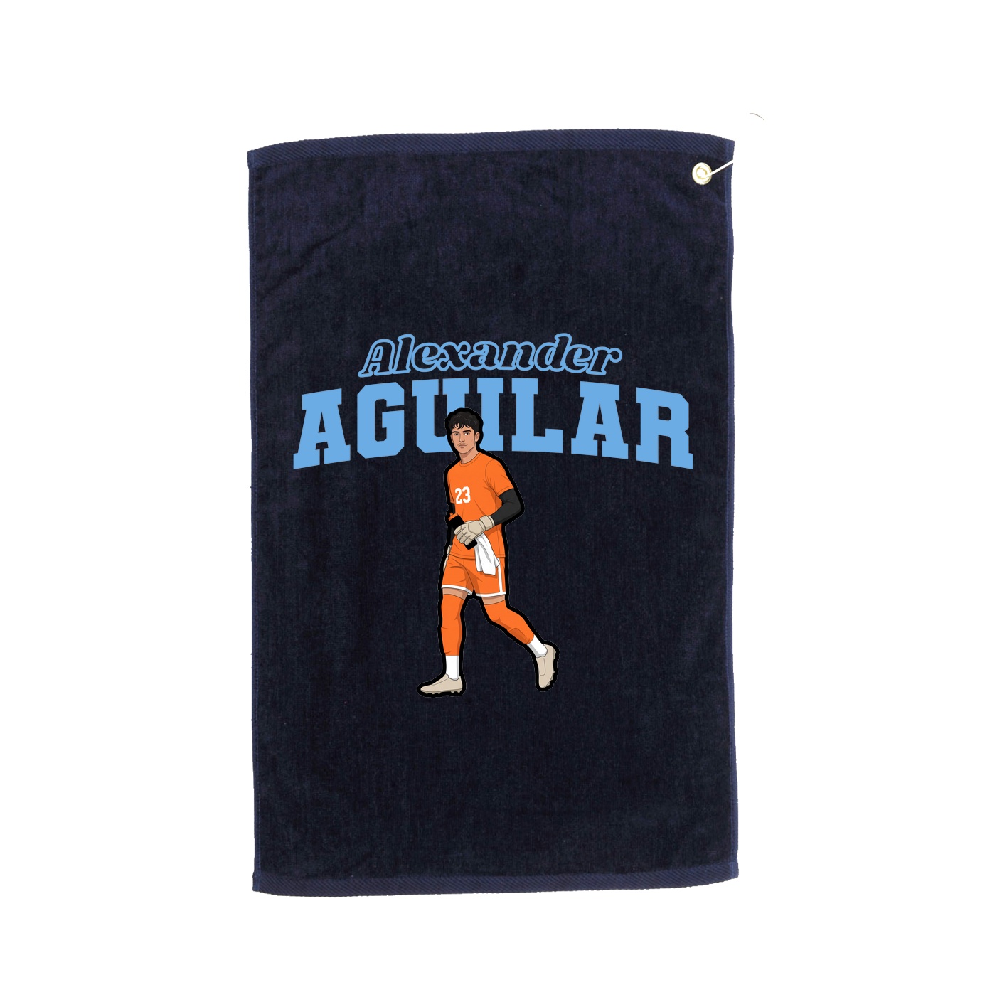 Golf Towel — Name Arch in Navy