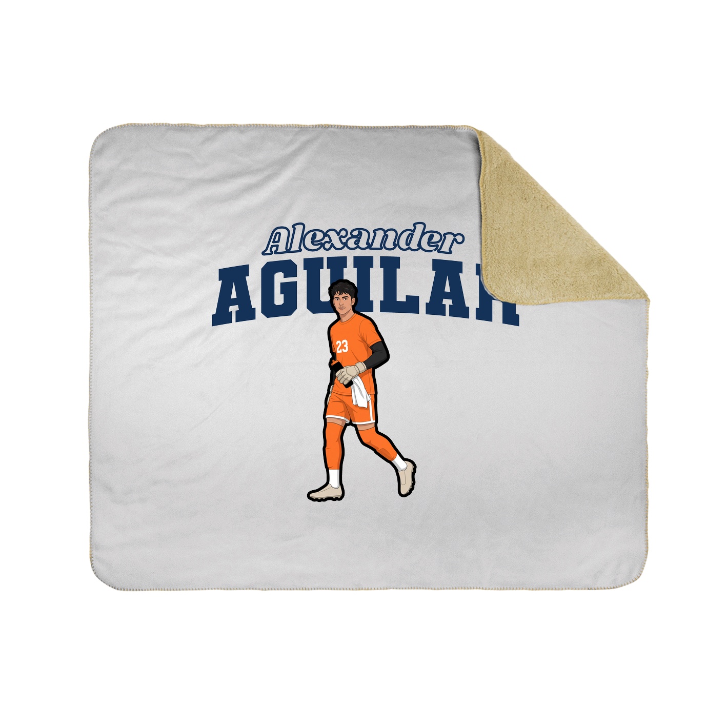 Throw Blanket — Name Arch in White