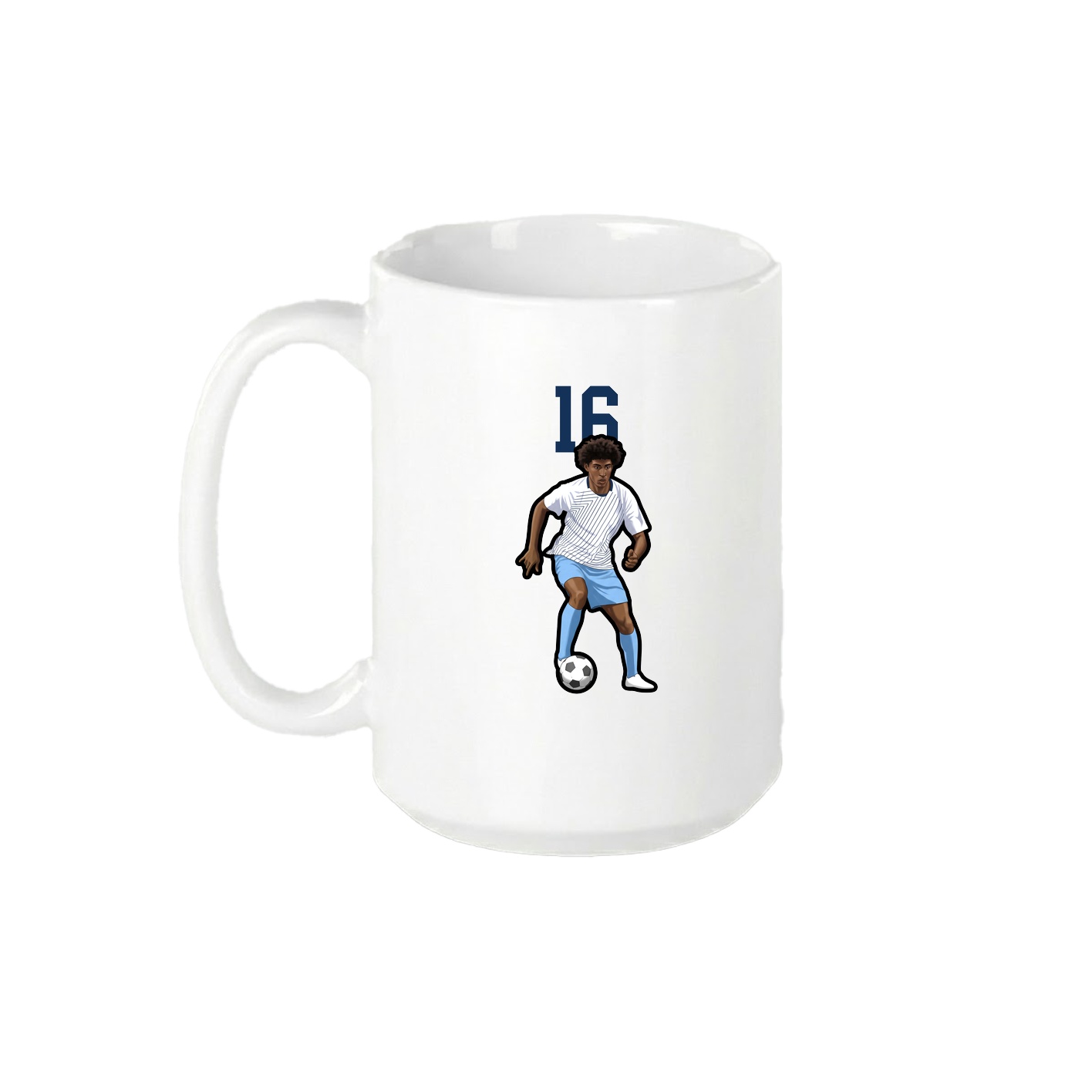 15oz Coffee Mug — Number Top in White