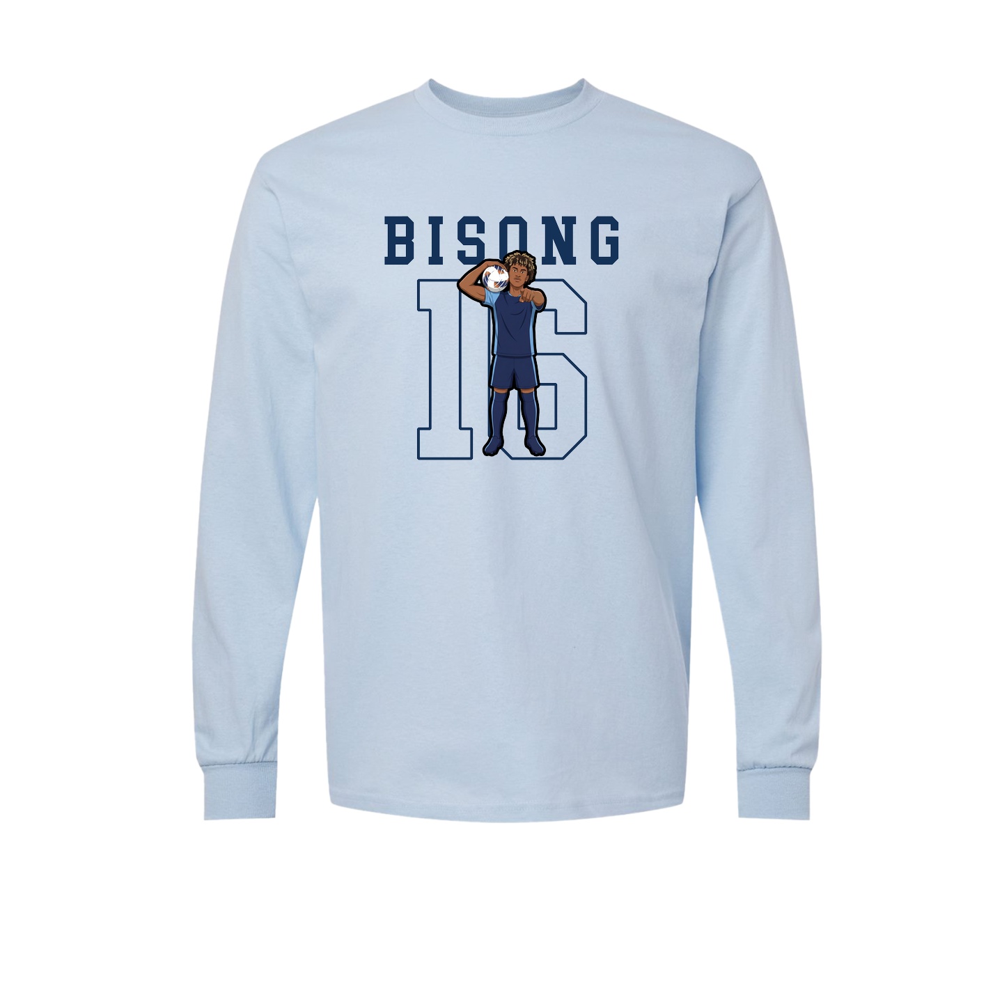 Long Sleeve Tee — Shirsey in Light Blue