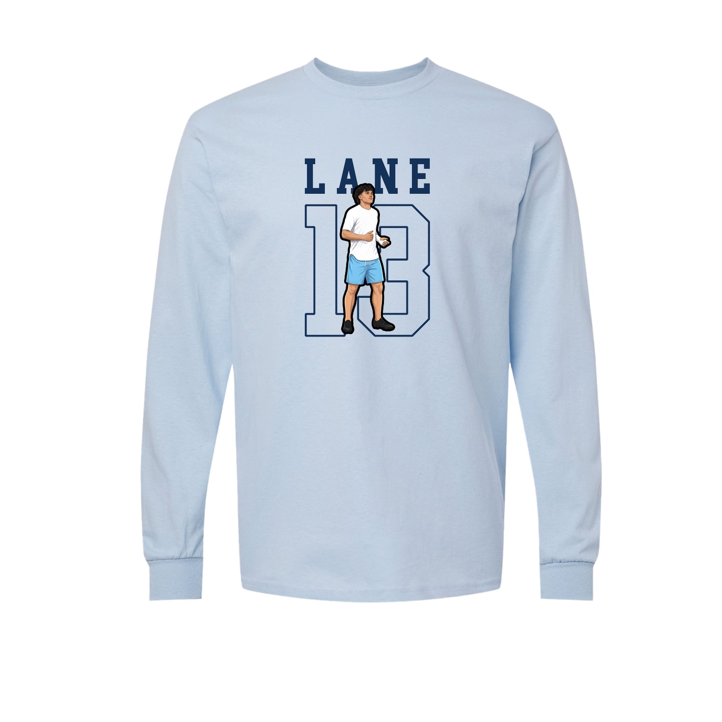 Long Sleeve Tee — Shirsey in Light Blue