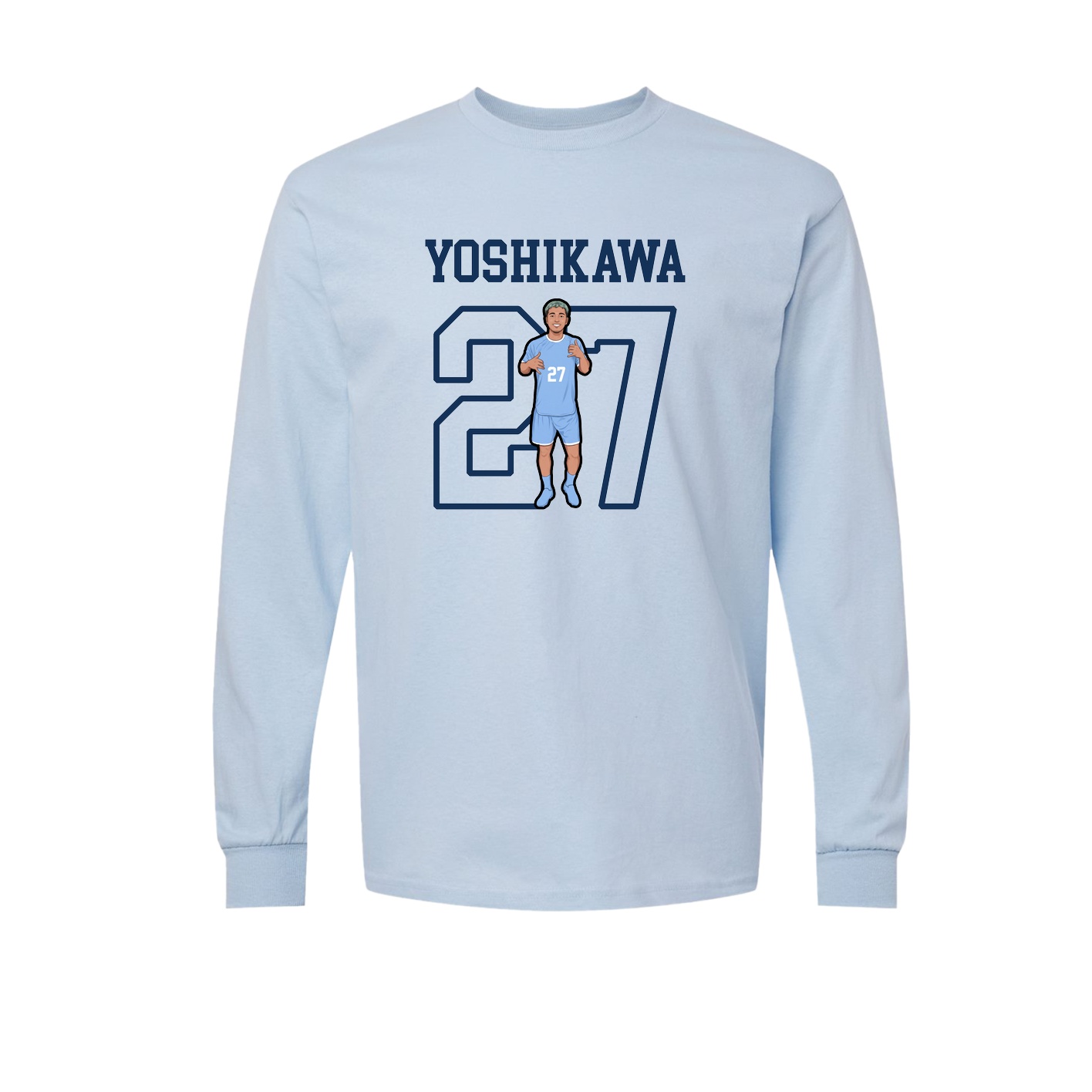 Long Sleeve Tee — Shirsey in Light Blue