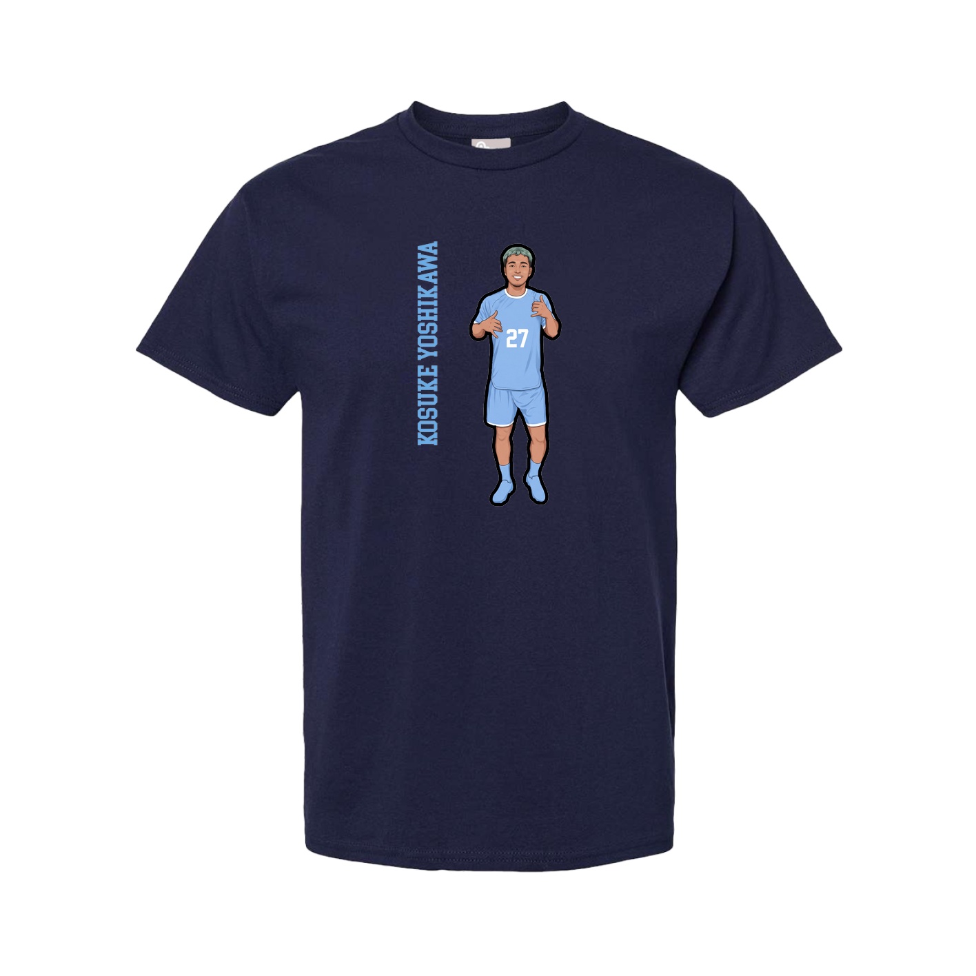 Tee — Name Vertical in Navy