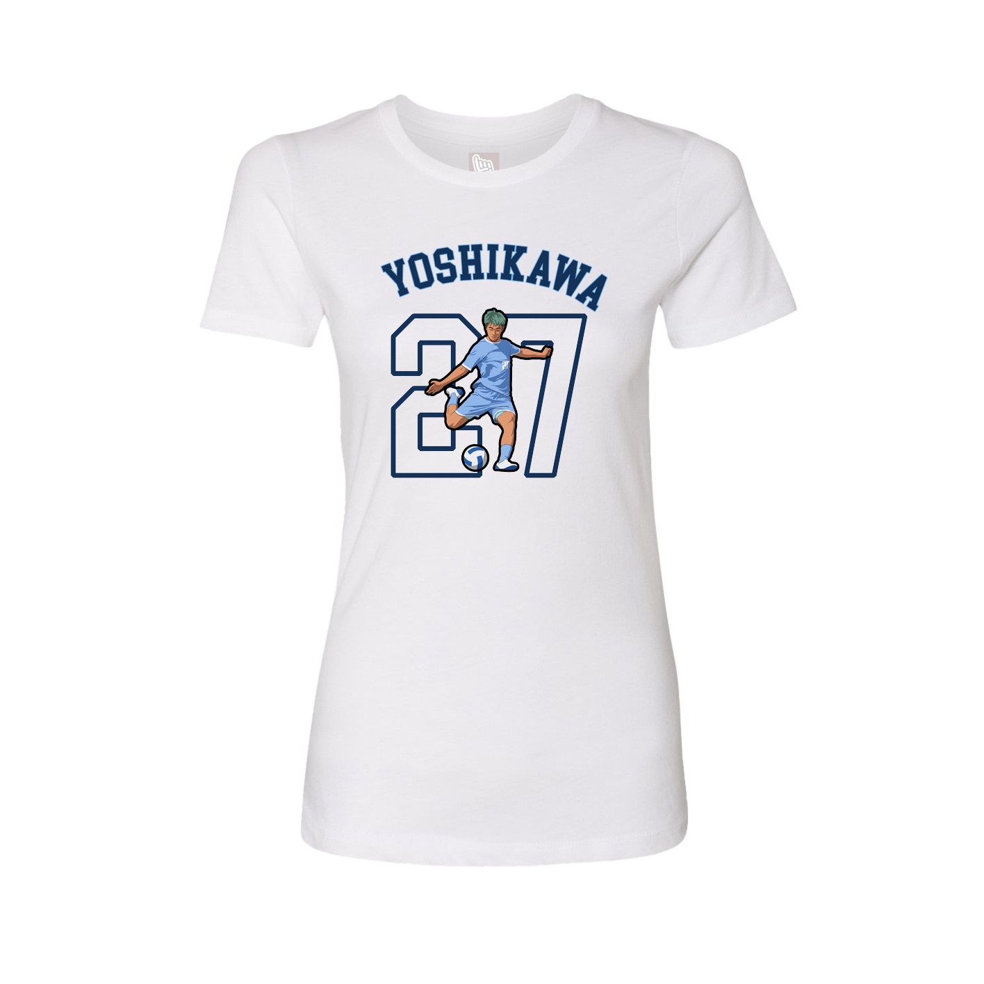 Fitted Women's Tee — Shirsey Arch in White