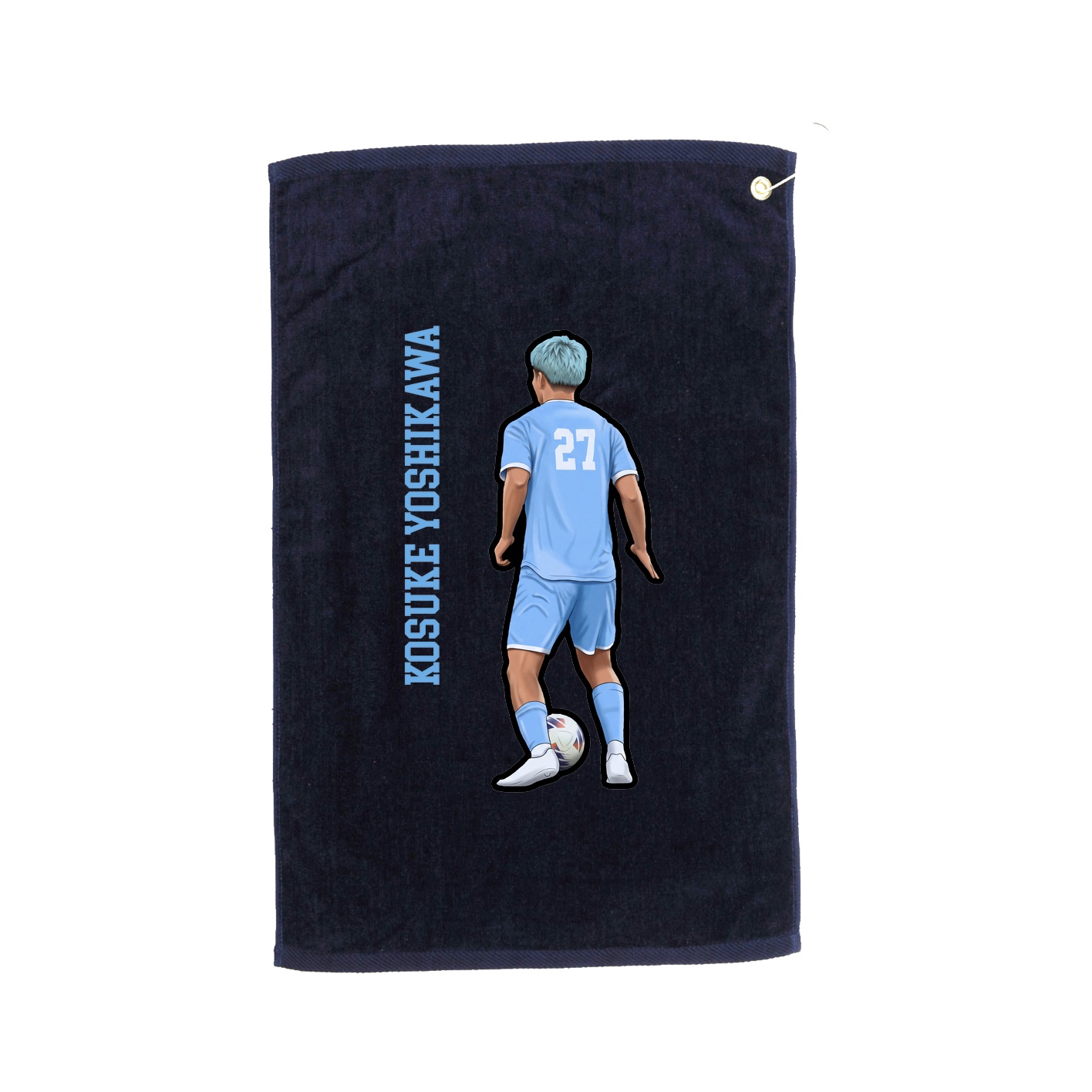 Golf Towel — Name Vertical in Navy