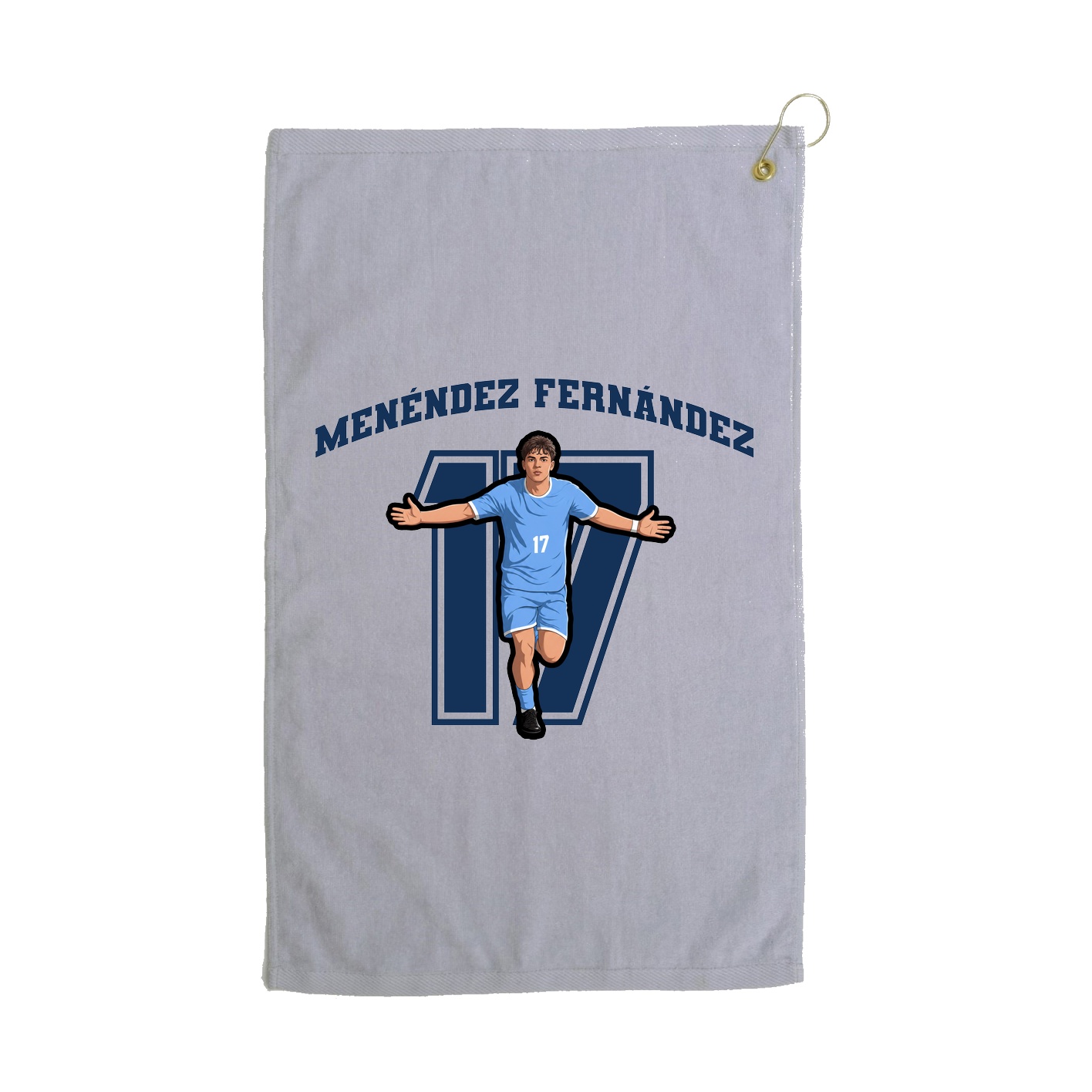 Golf Towel — Number in Grey