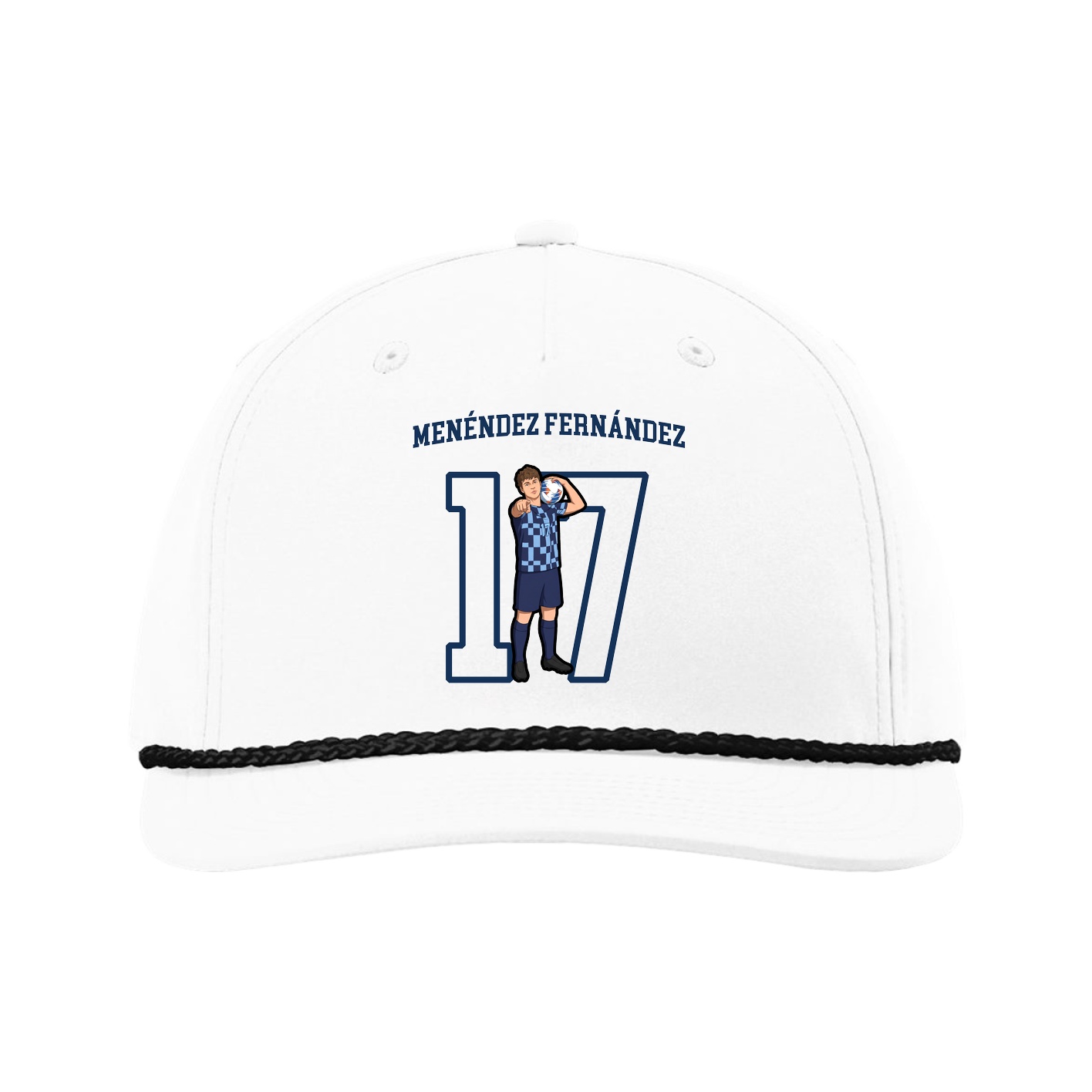 Five-Panel Classic Rope Cap — Shirsey in White