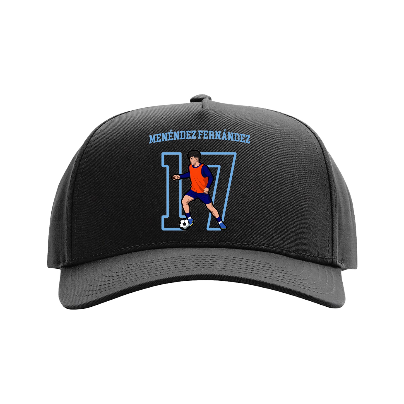 Full Fabric Five-Panel Champ Cap — Shirsey in Black