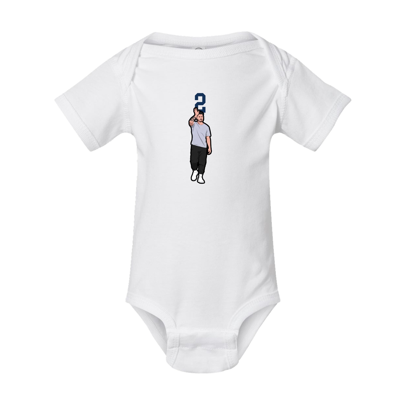 Baby Onesie — Number Top in White