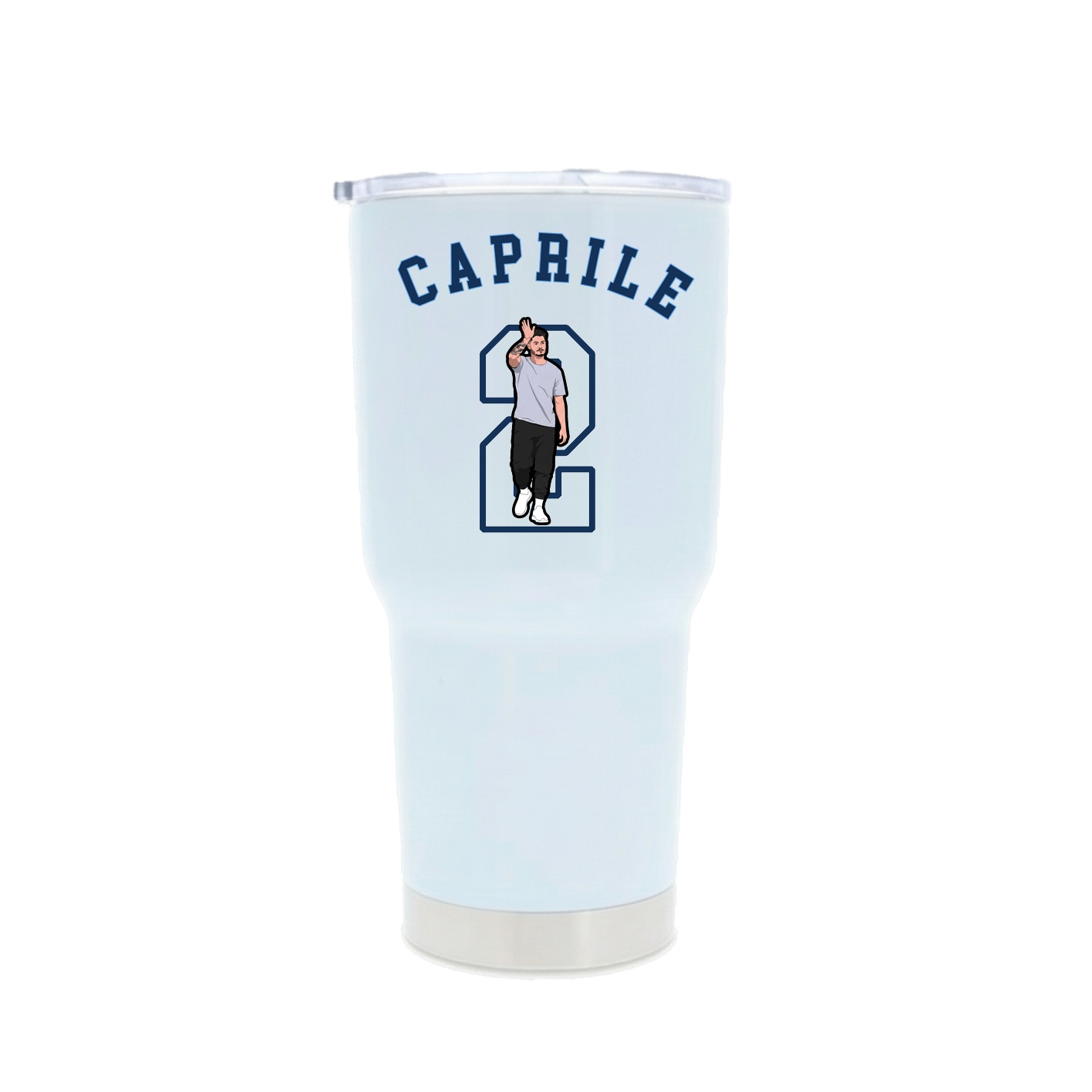 30oz Stainless Steel Tumbler — Shirsey Arch in White