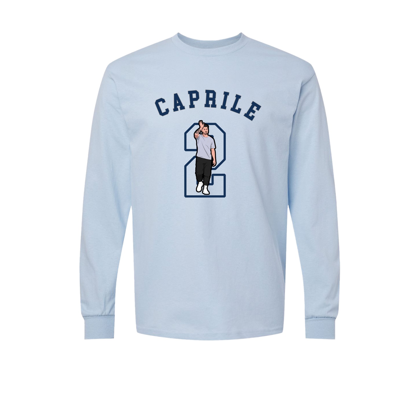 Long Sleeve Tee — Shirsey Arch in Light Blue