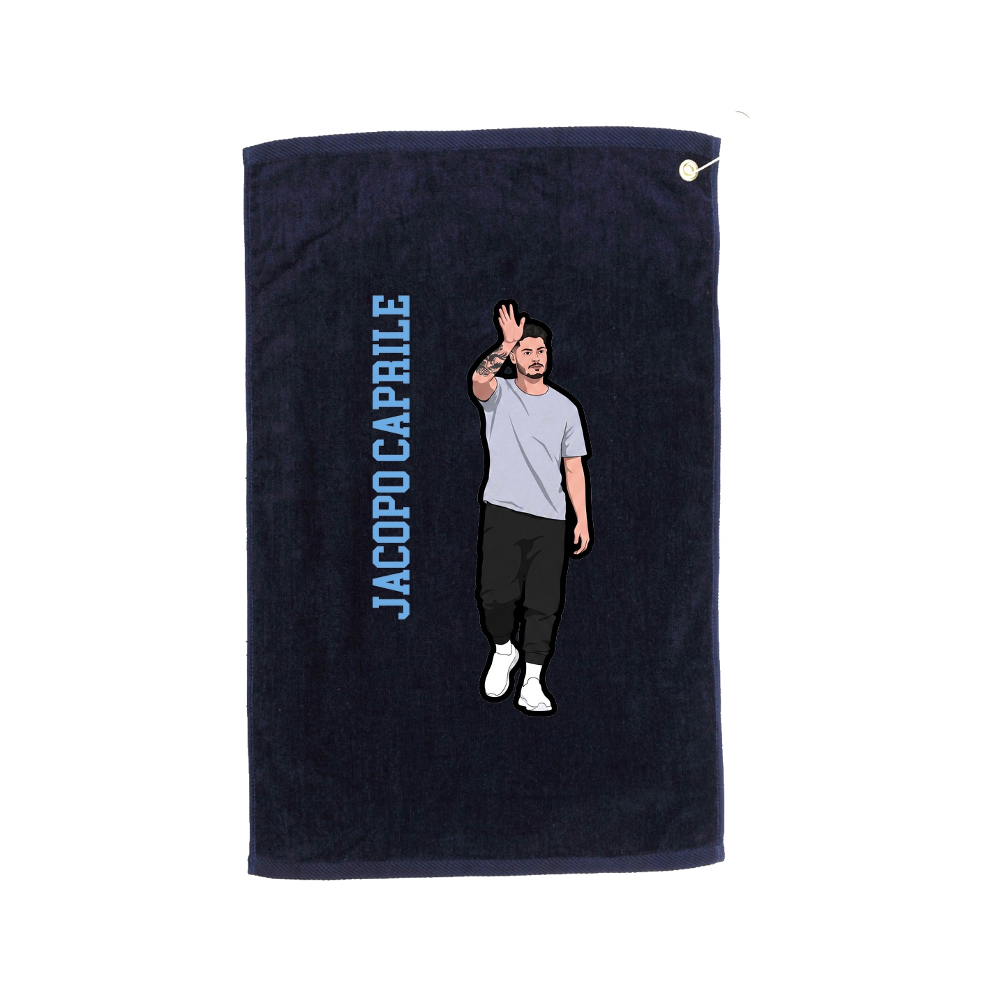 Golf Towel — Name Vertical in Navy