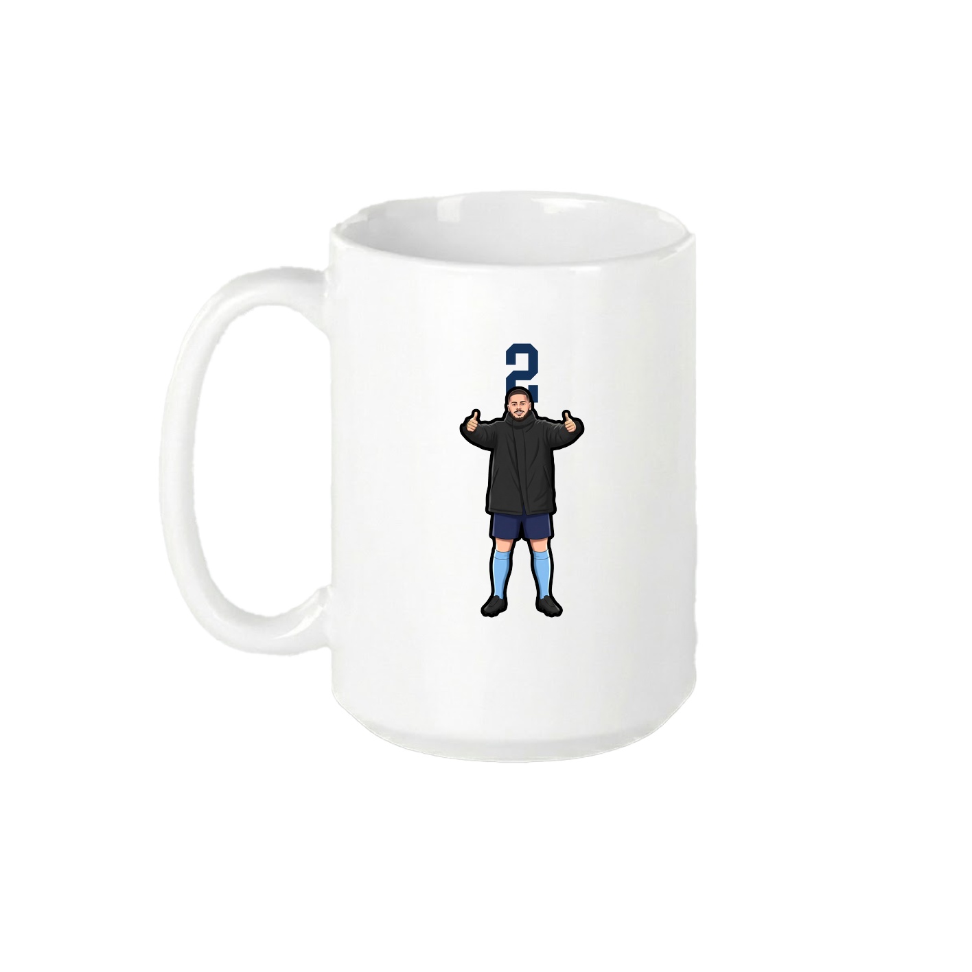 15oz Coffee Mug — Number Top in White