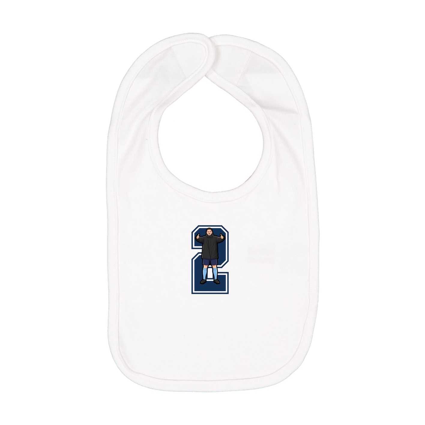 Infant Bib — Number in White
