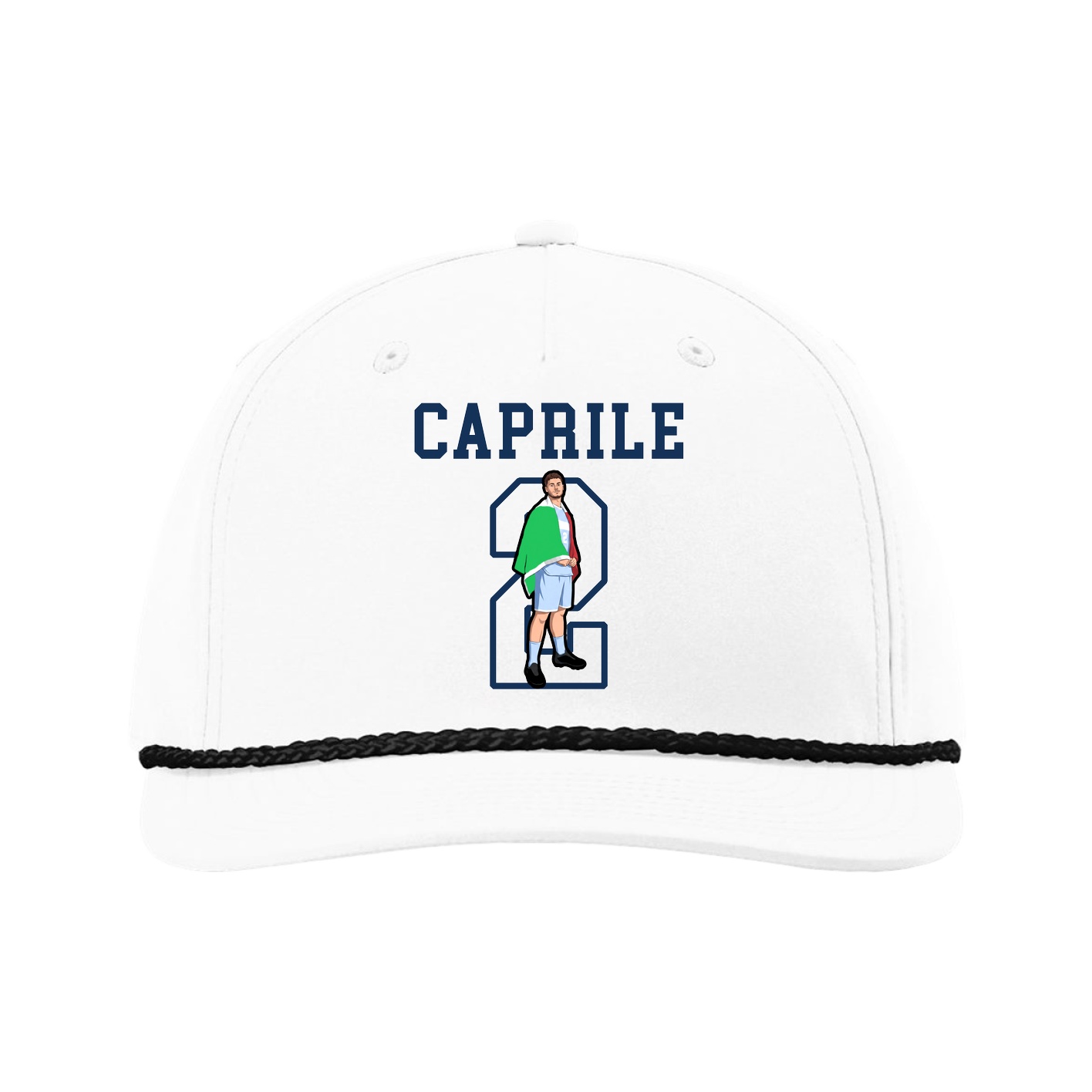 Five-Panel Classic Rope Cap — Shirsey in White
