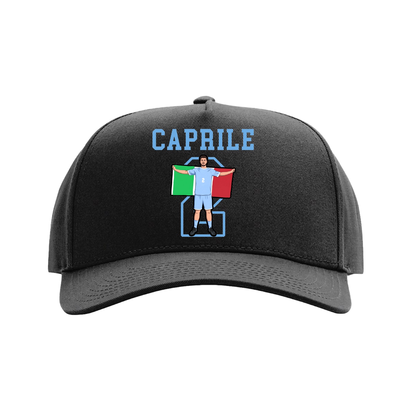 Full Fabric Five-Panel Champ Cap — Shirsey in Black