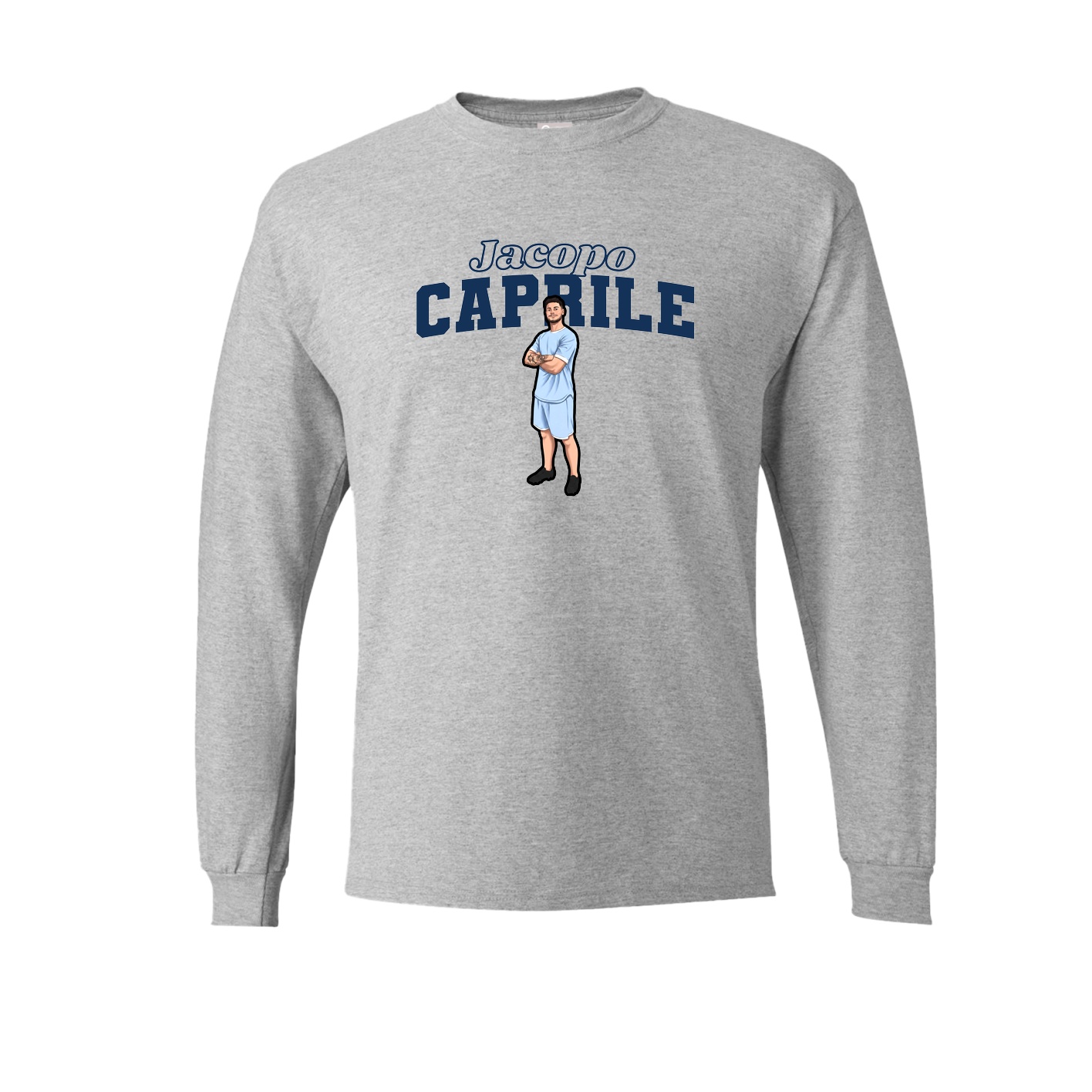 Long Sleeve Tee — Name Arch in Grey