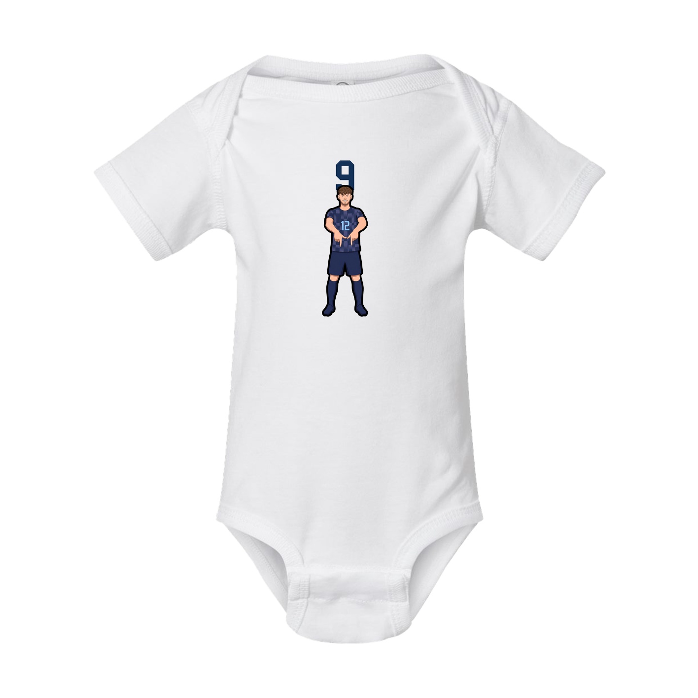 Baby Onesie — Number Top in White