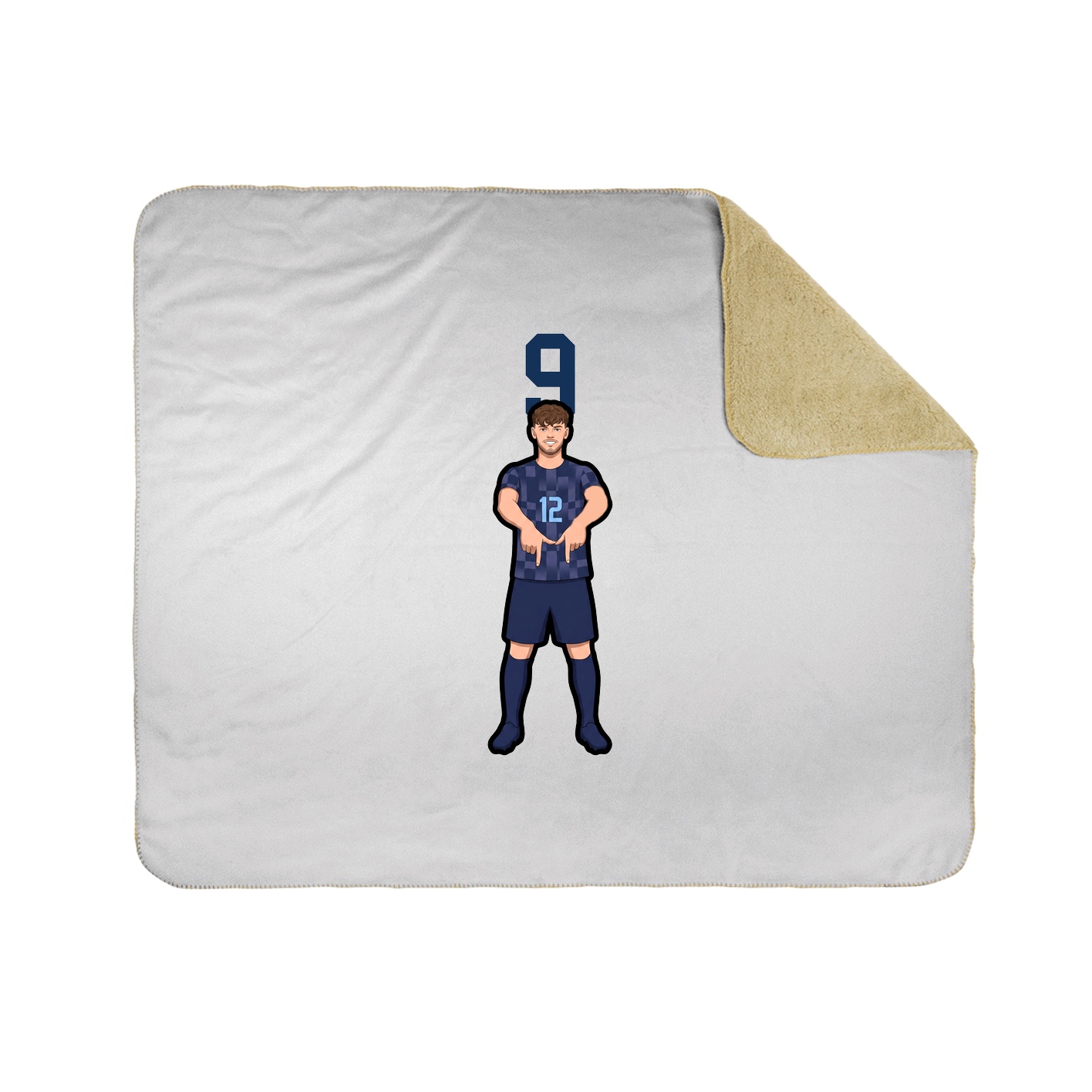 Throw Blanket — Number Top in White