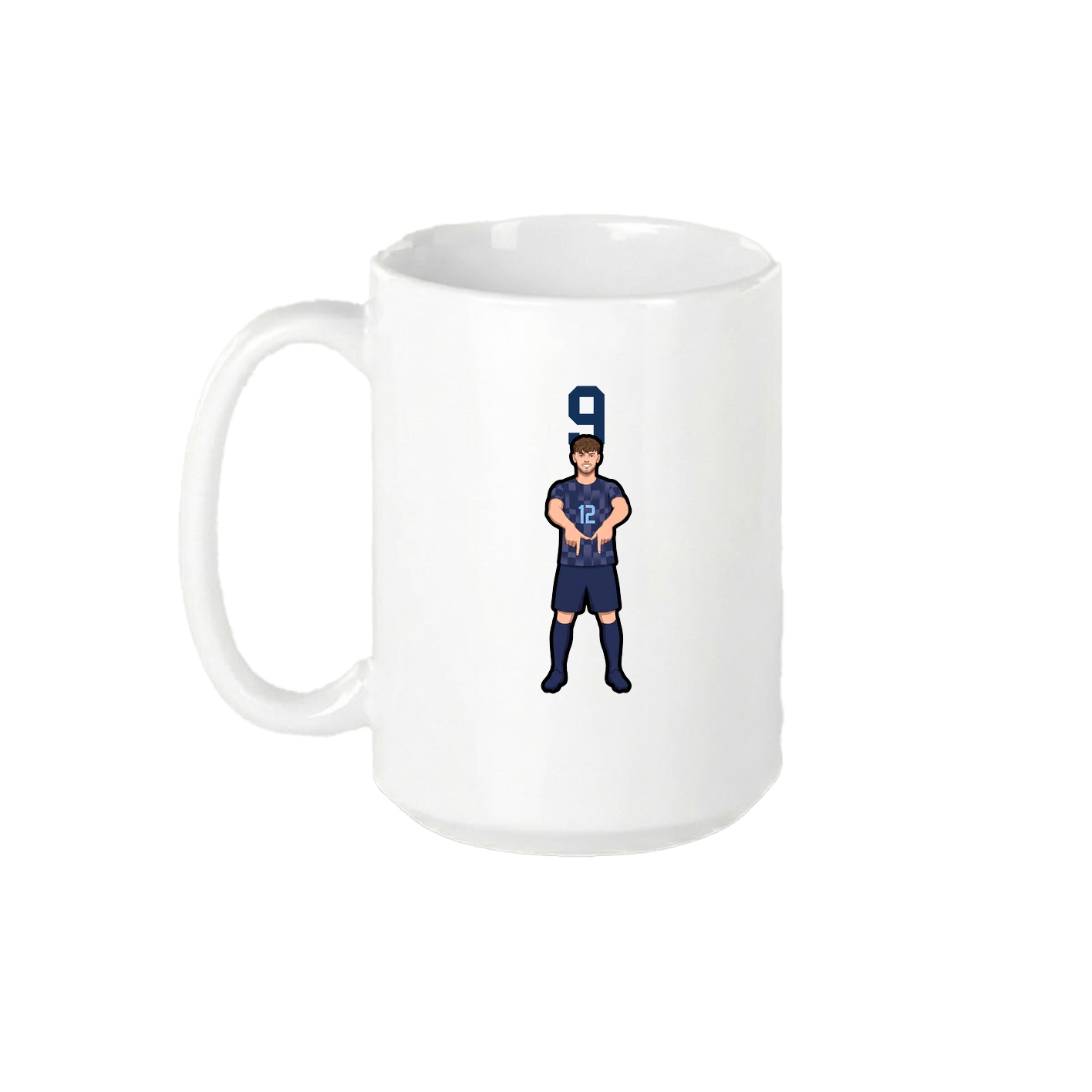 15oz Coffee Mug — Number Top in White