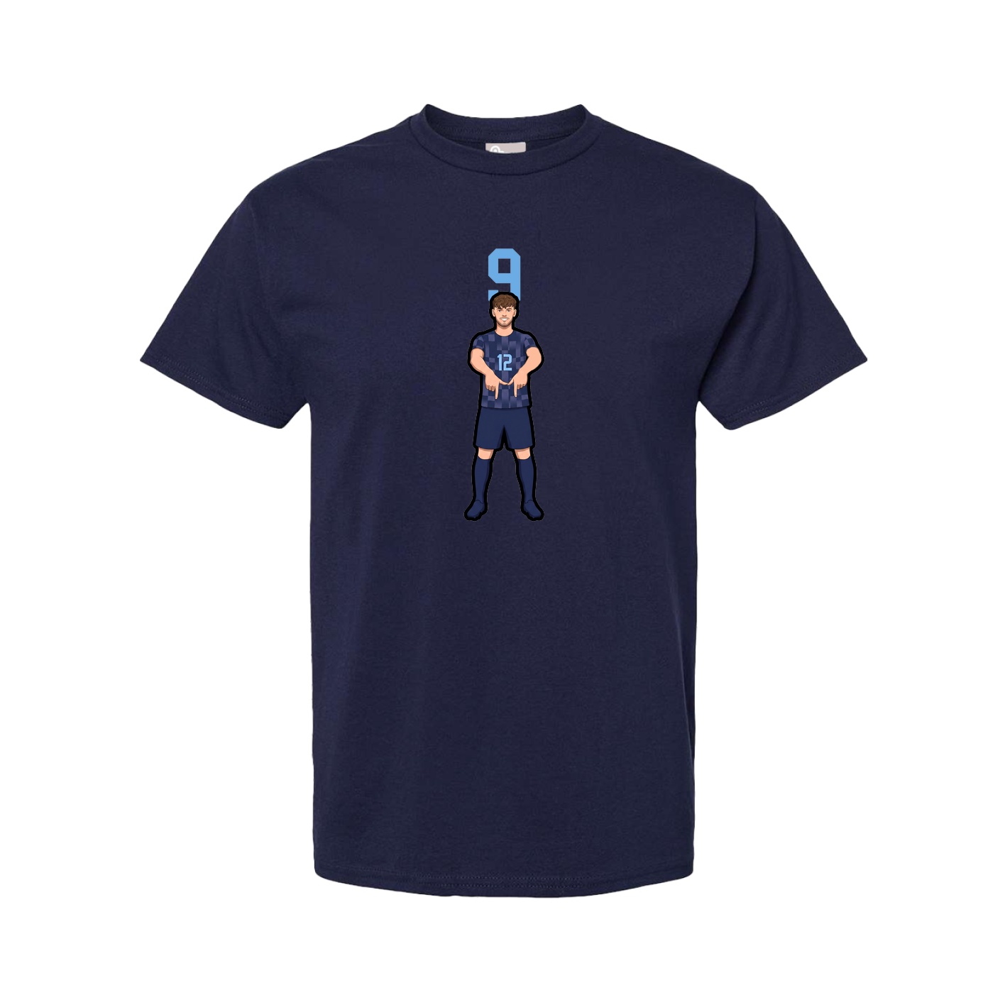 Youth Tee — Number Top in Navy