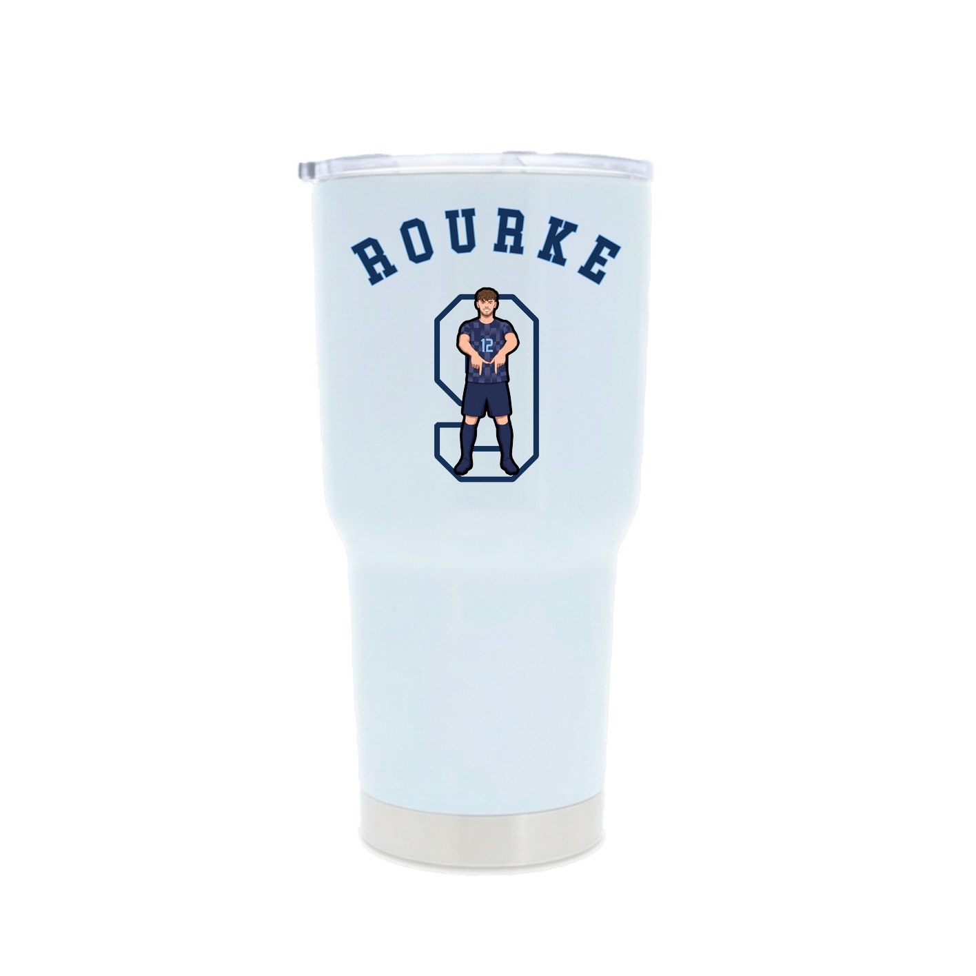 30oz Stainless Steel Tumbler — Shirsey Arch in White