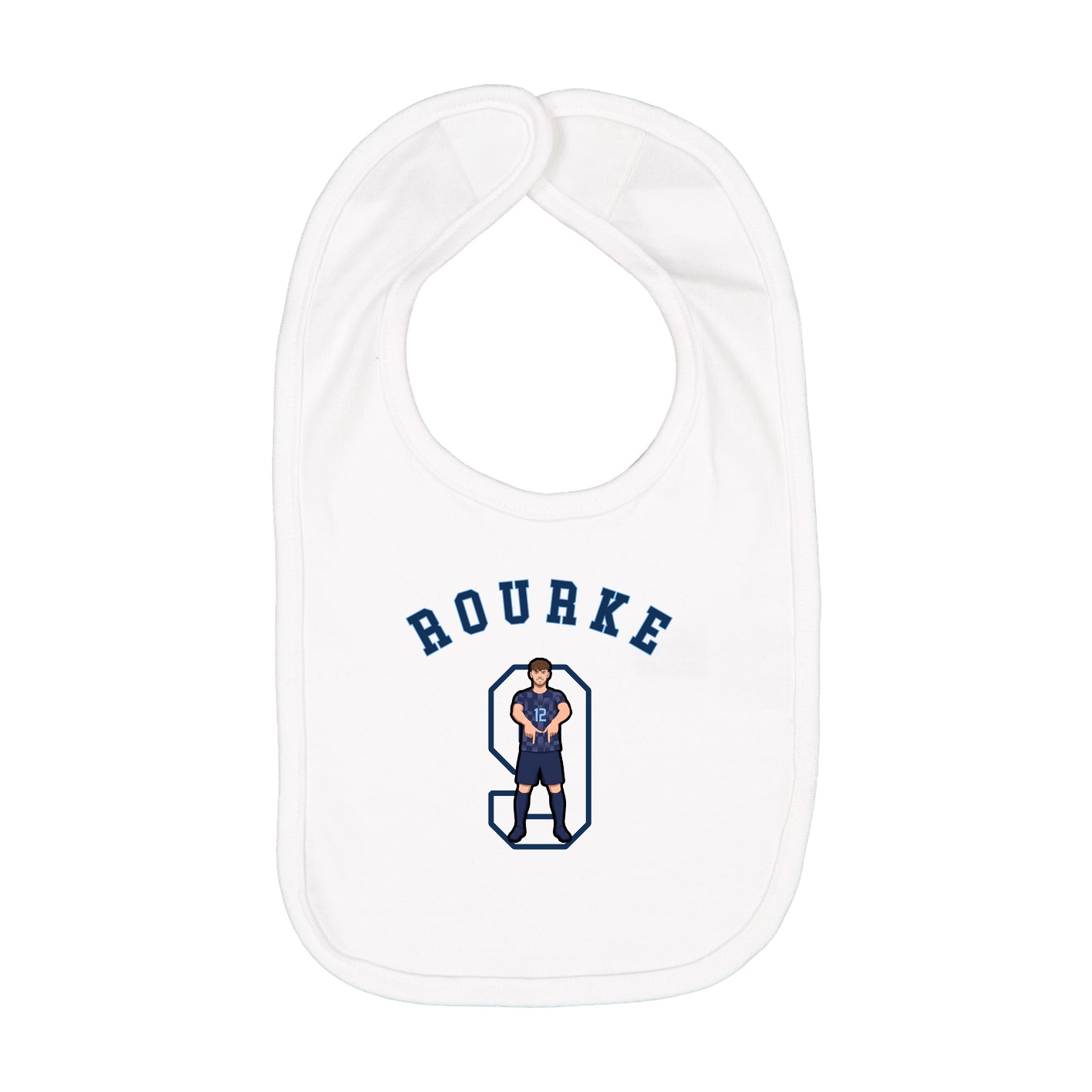 Infant Bib — Shirsey Arch in White