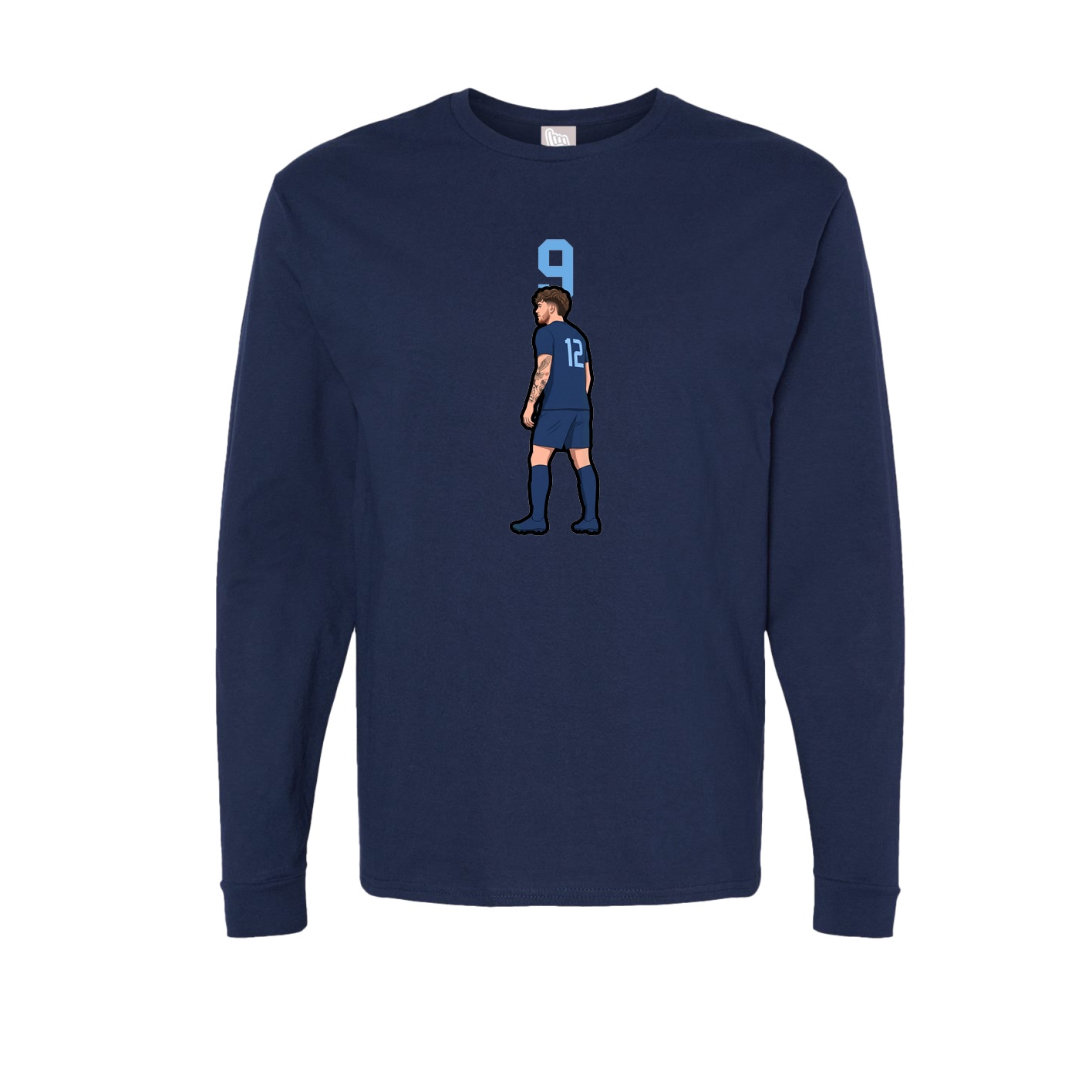 Long Sleeve Tee — Number Top in Navy