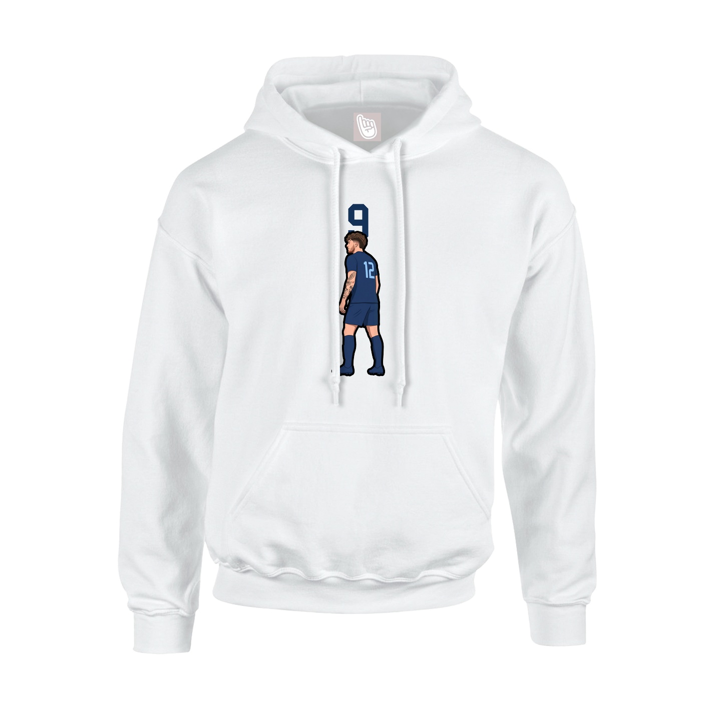 Hoodie — Number Top in White