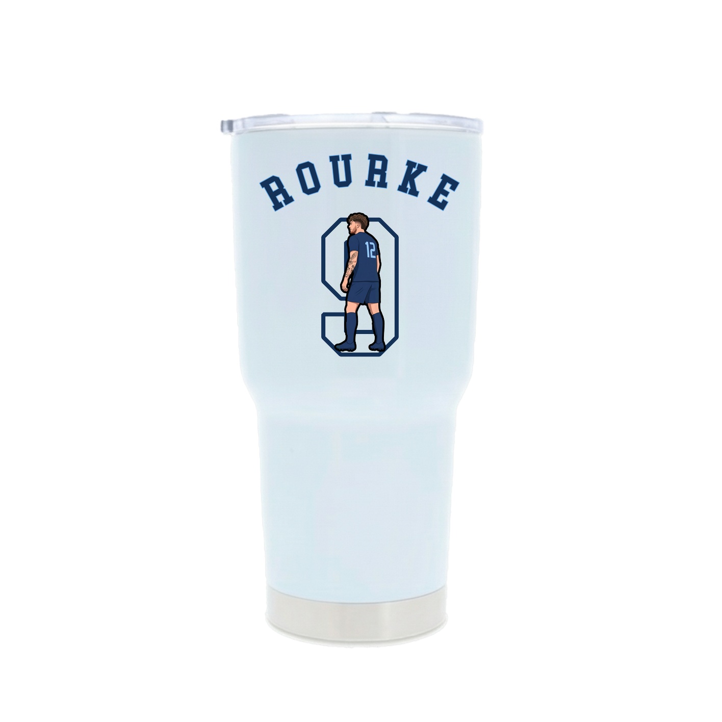 30oz Stainless Steel Tumbler — Shirsey Arch in White