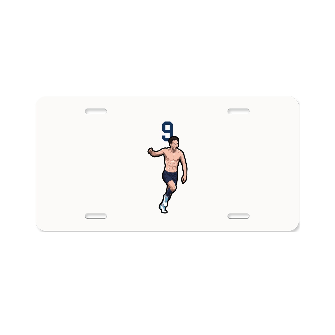 License Plate — Number Top in Classic